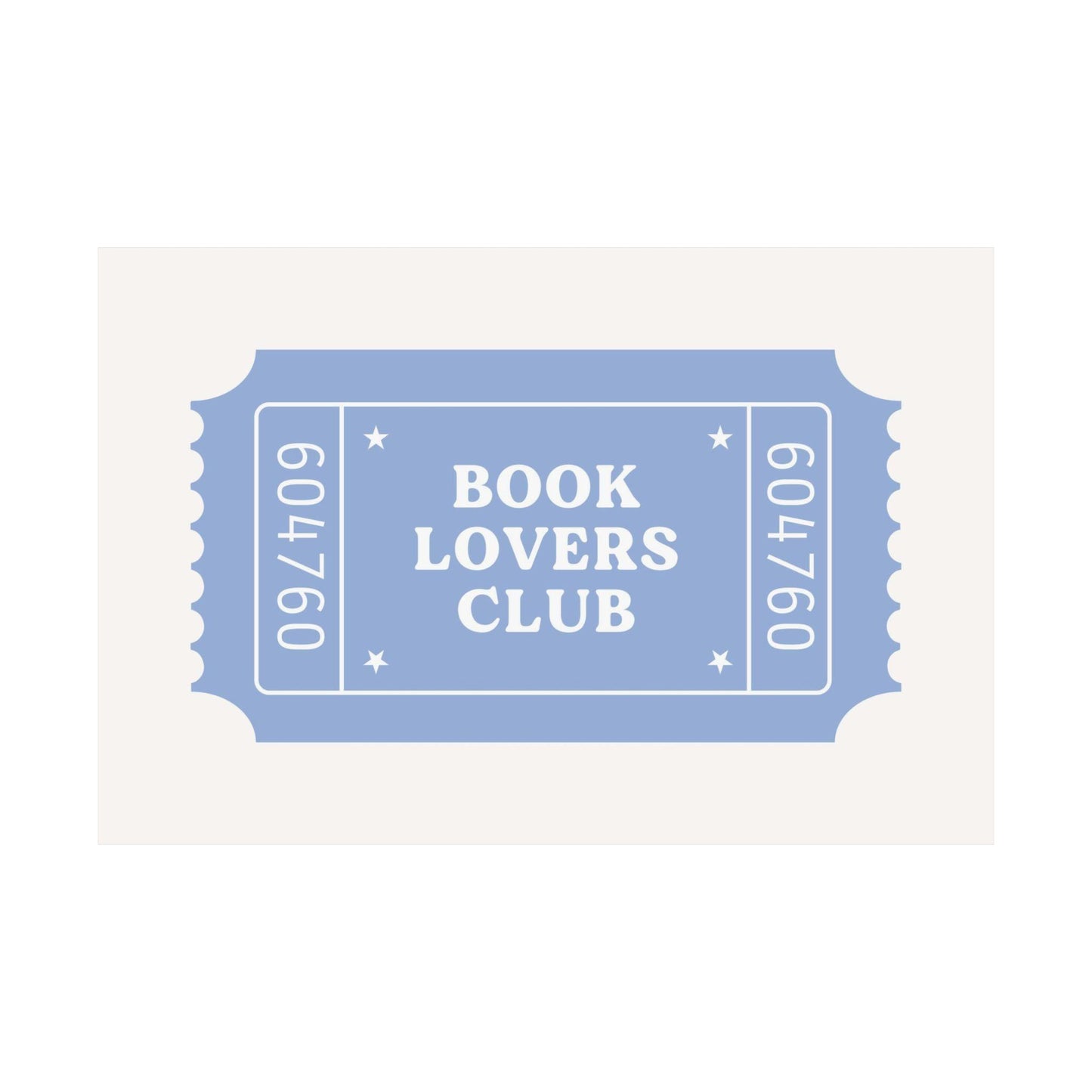 Book Lovers Club Blue Poster