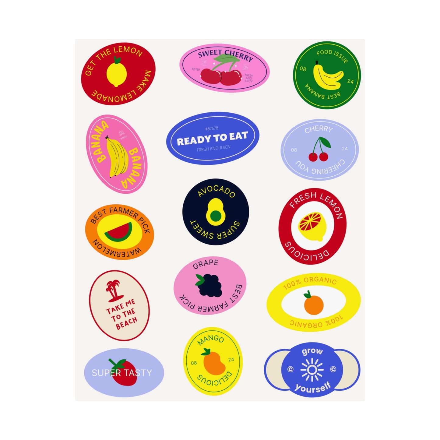 Fruit Sticker Poster