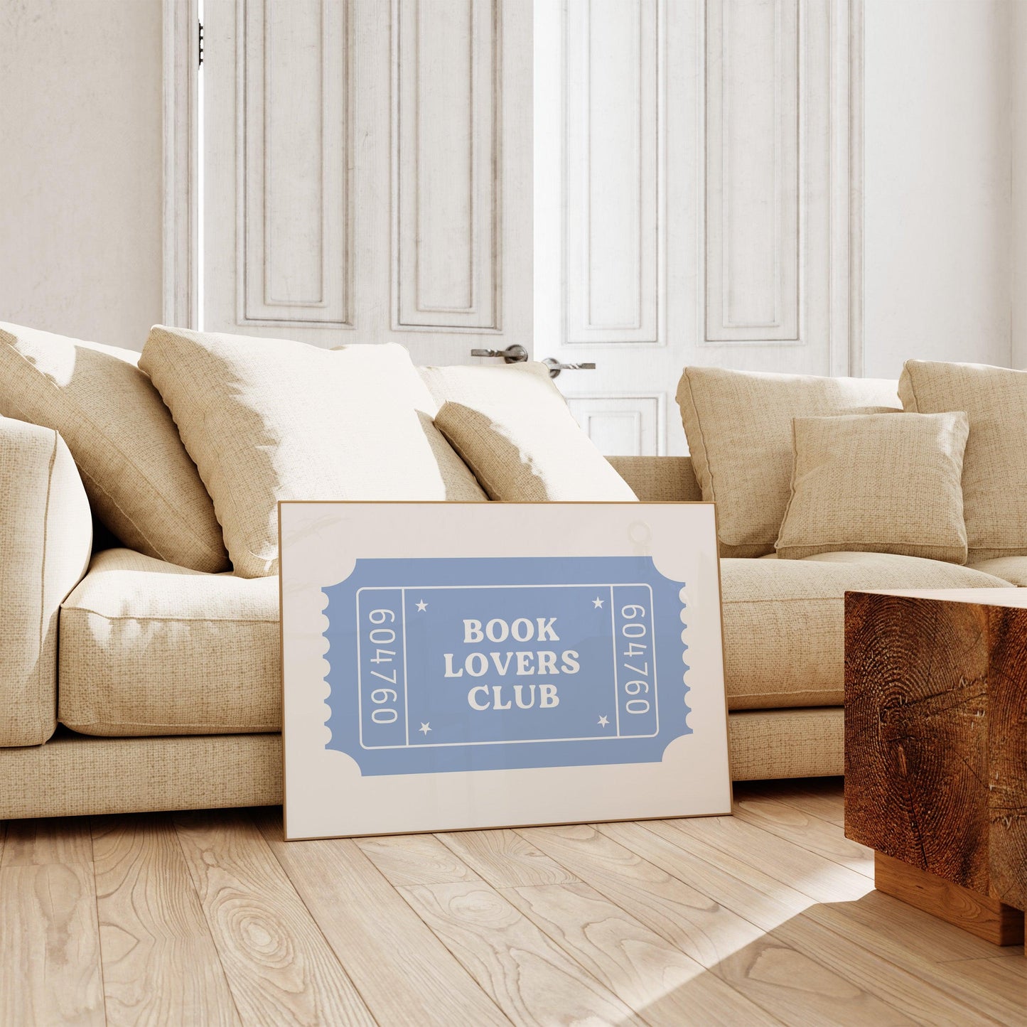 Book Lovers Club Blue Poster