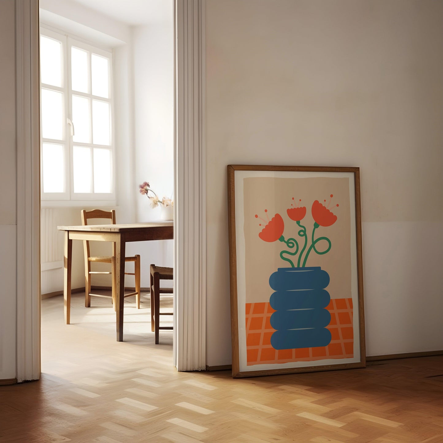 Colorful Orange Funky Poster