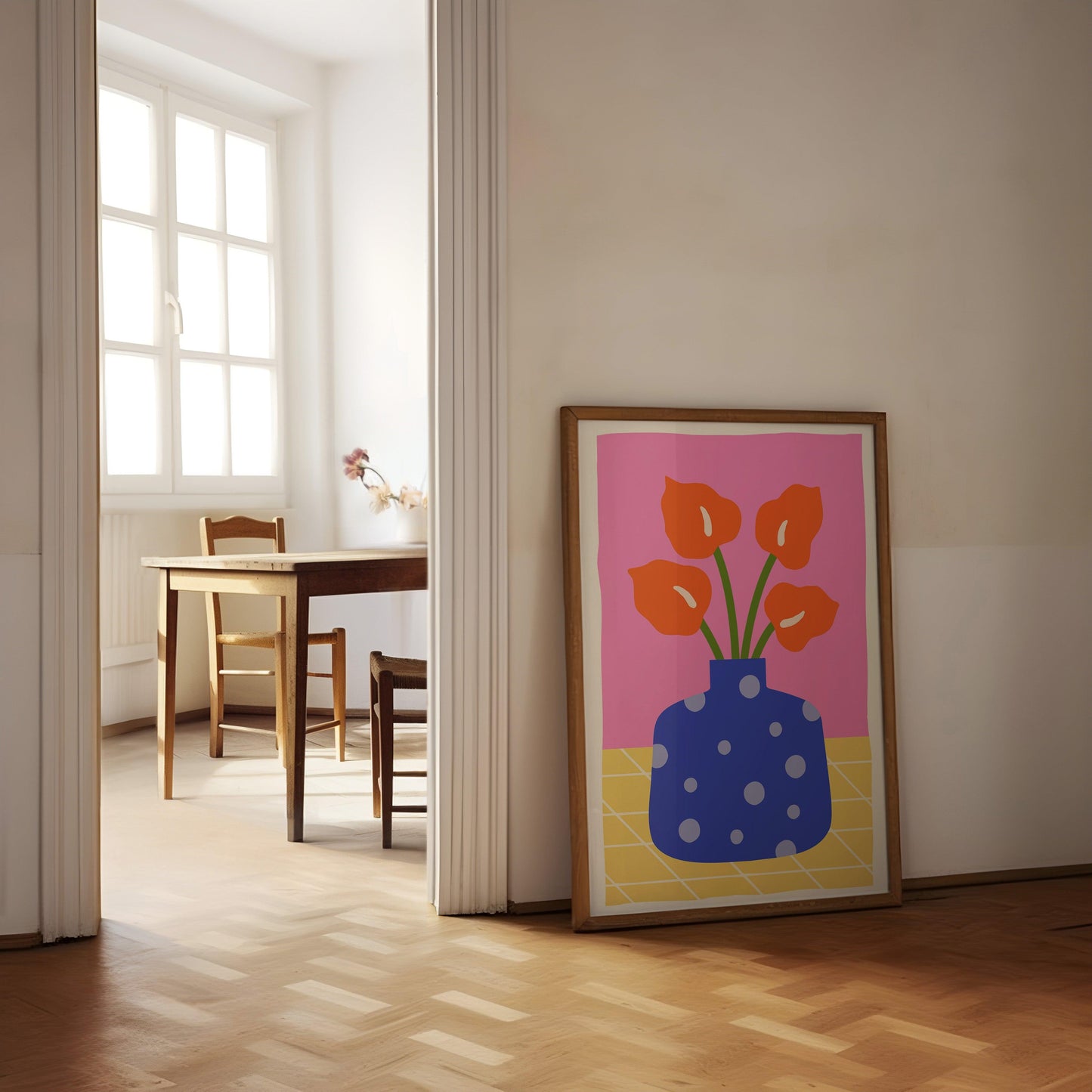 Colorful Funky Flower Poster