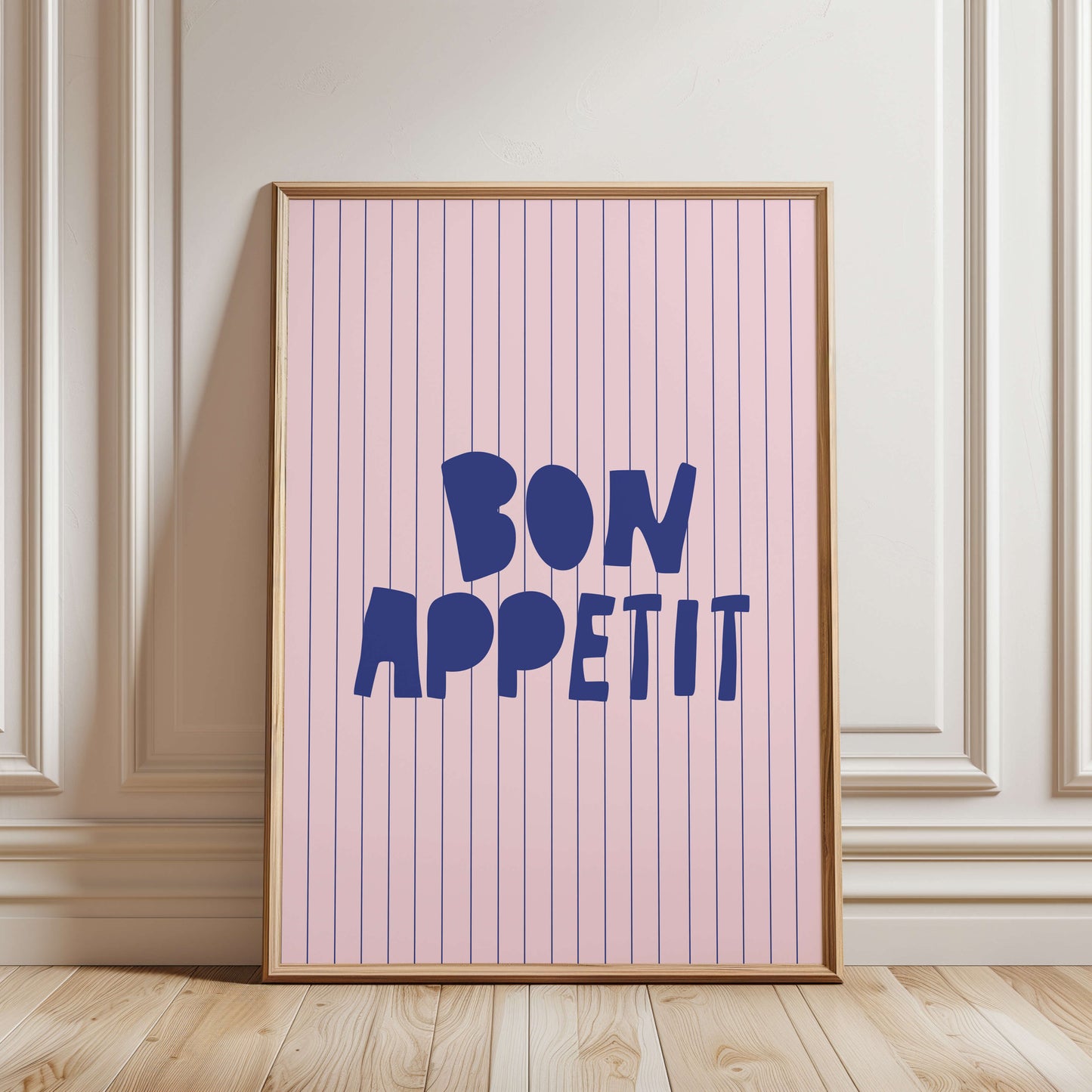 Bon Appetit Striped Poster