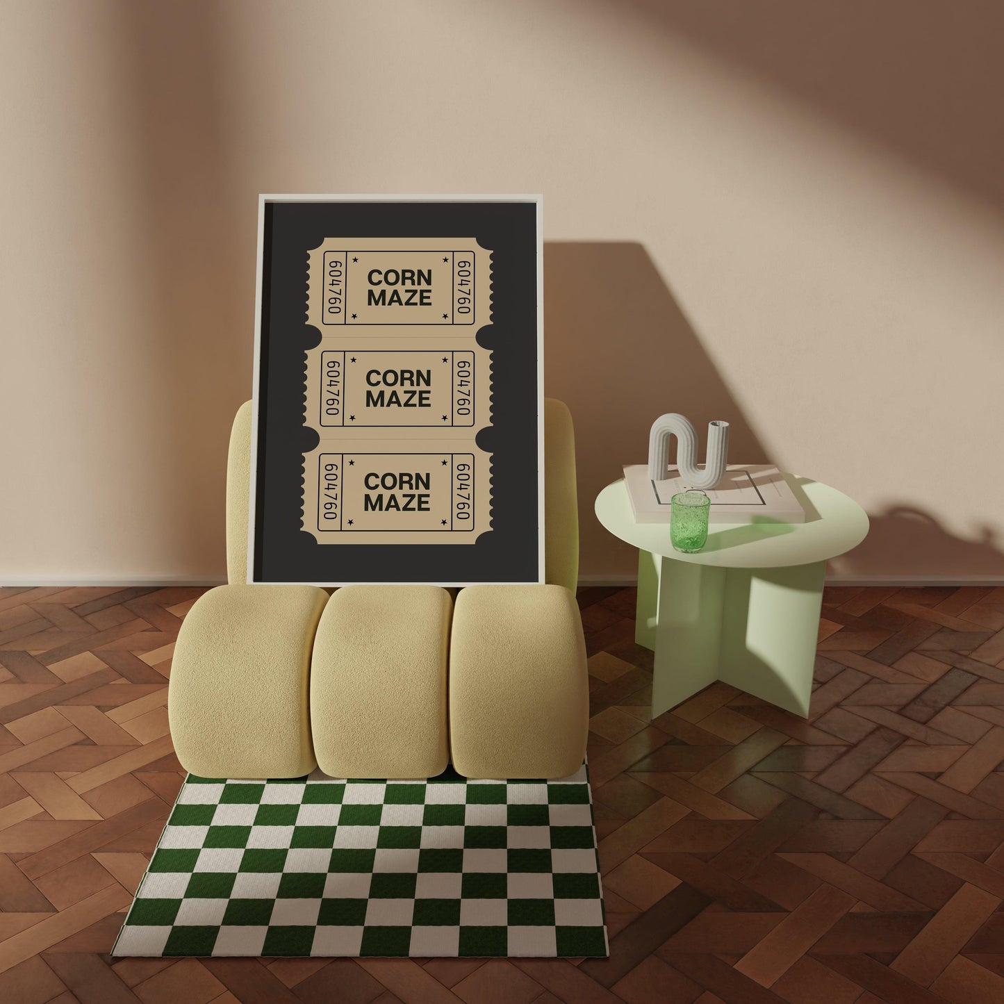 Corn Maze Ticket Halloween Poster