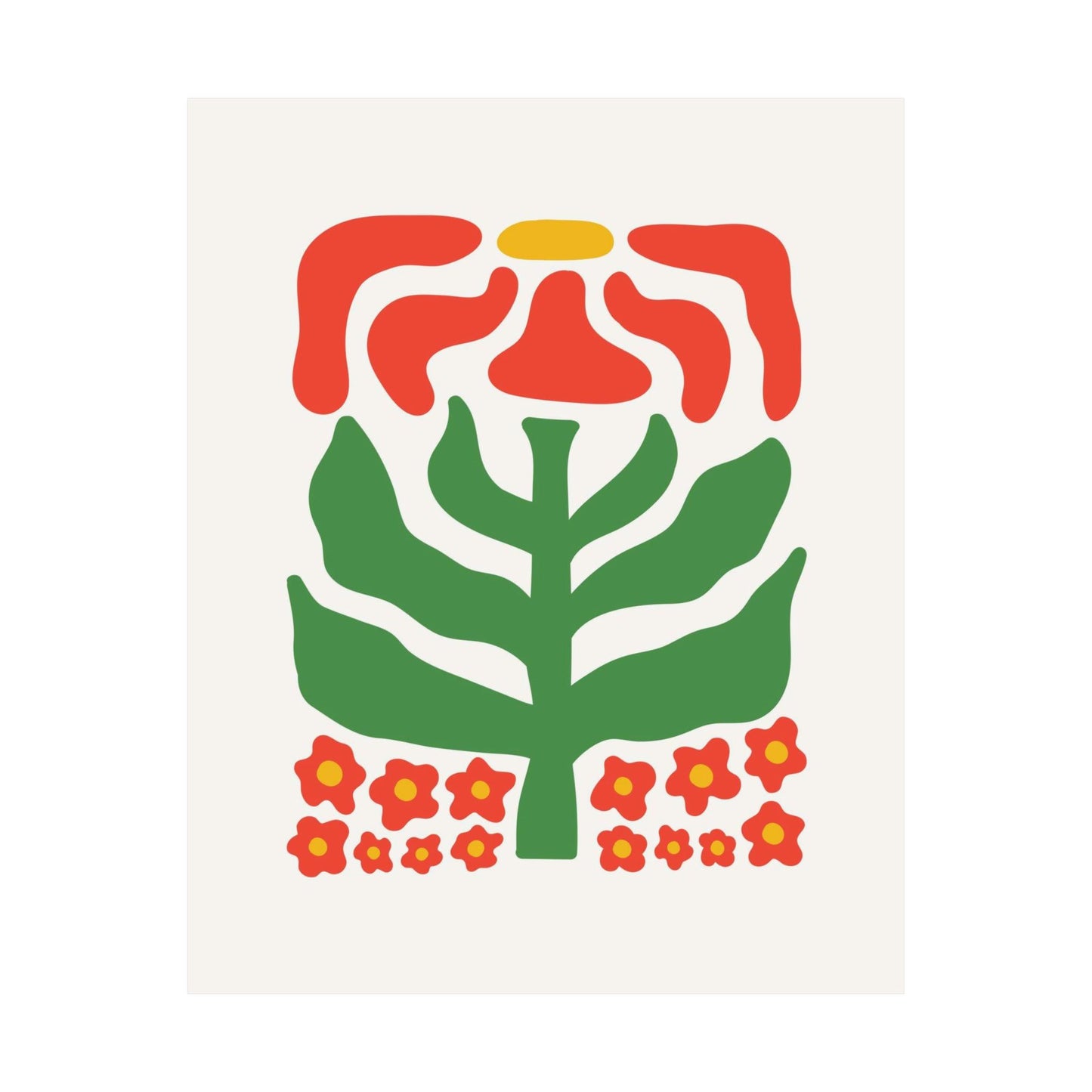 Funky Red Flower Poster