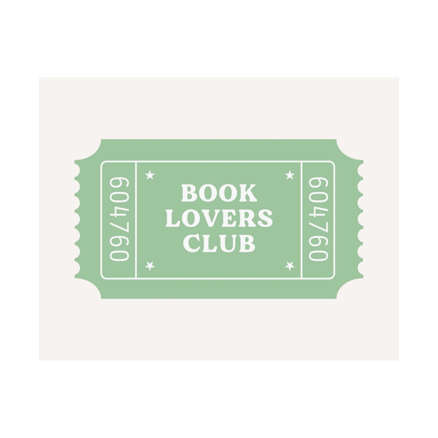Book Lovers Club Green Poster