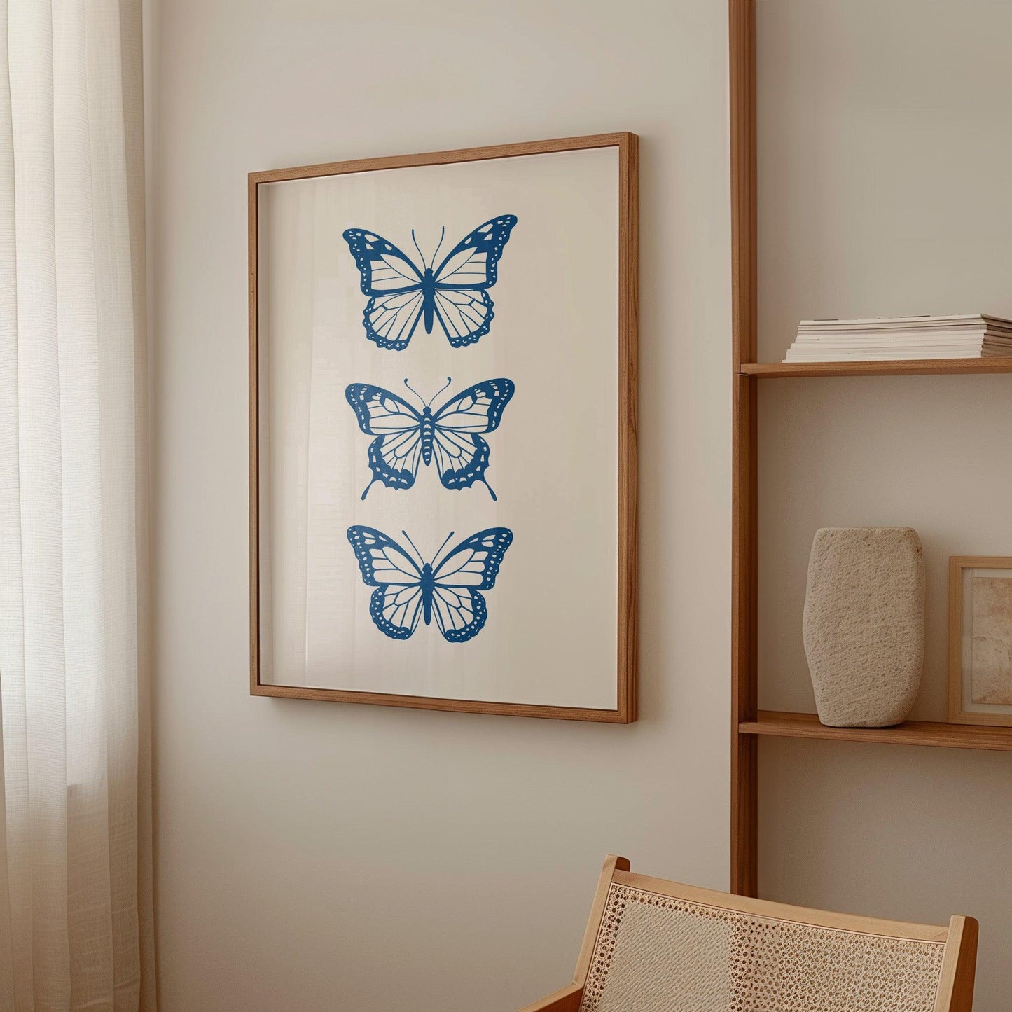Butterflies Blue Poster