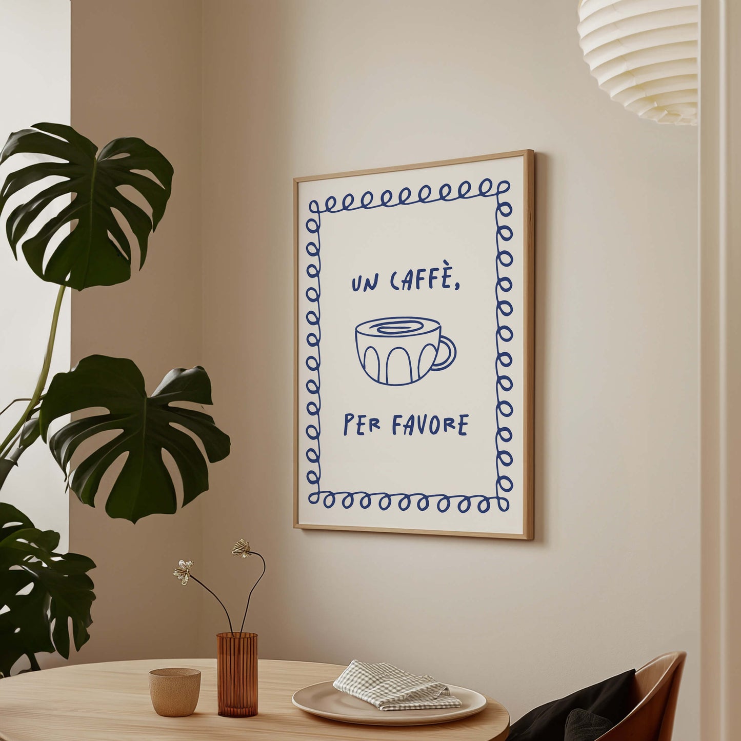 Un Cafe Per Favore Kitchen Poster