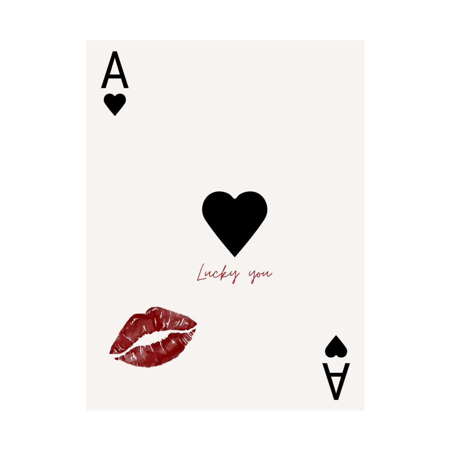 Lucky You Lipstick Kiss Poster