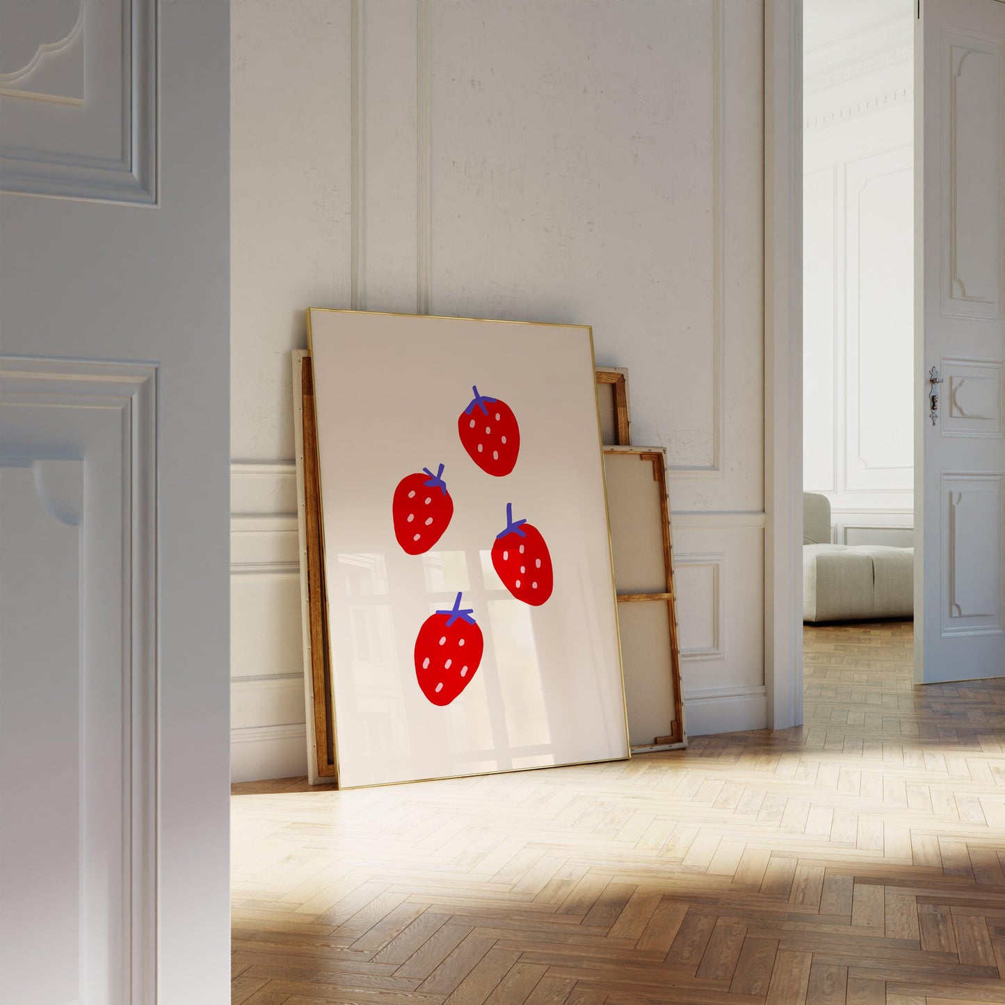 Colorful Strawberries Poster