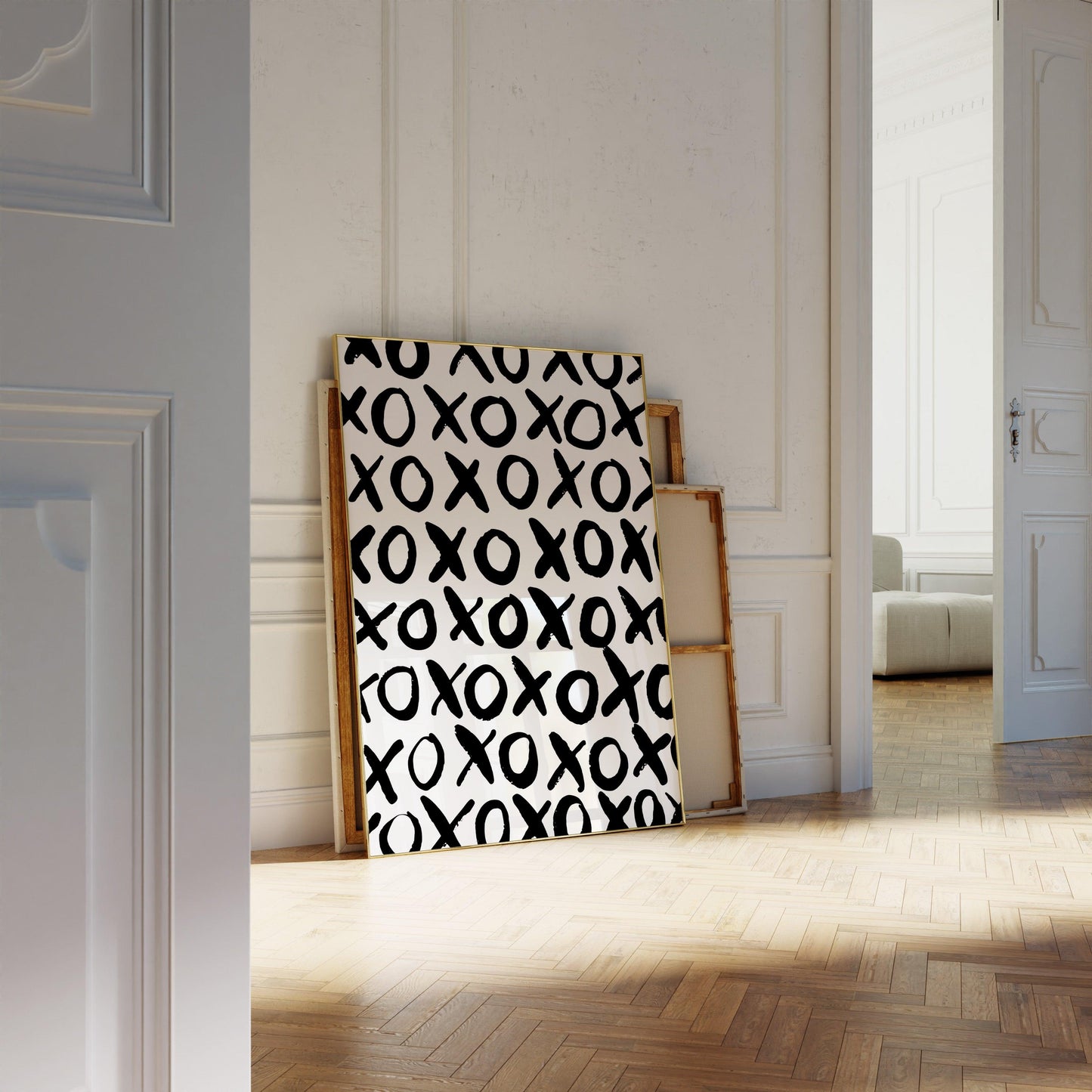 XoXo Black & White Poster