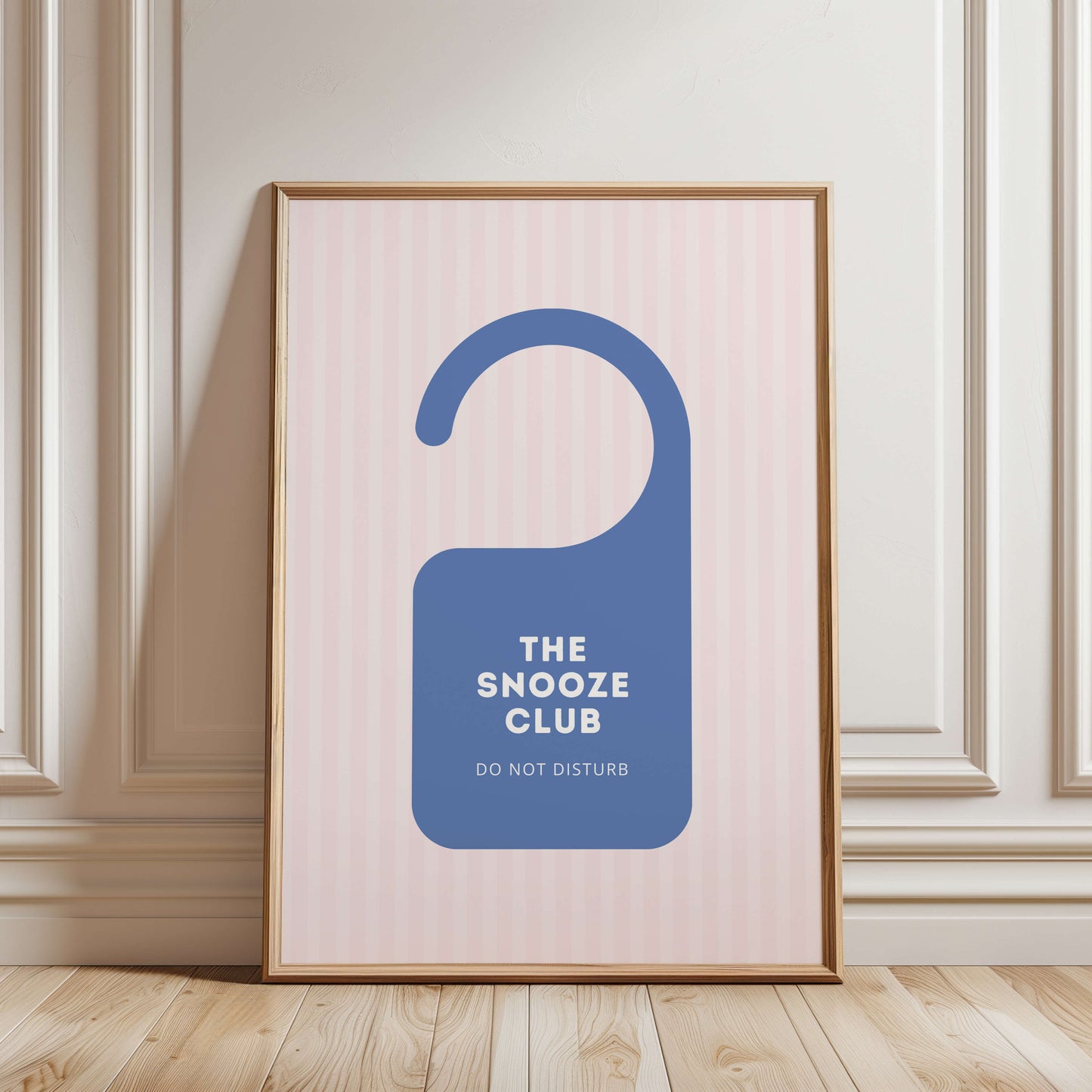 The Snooze Club Door Sign Bedroom Poster