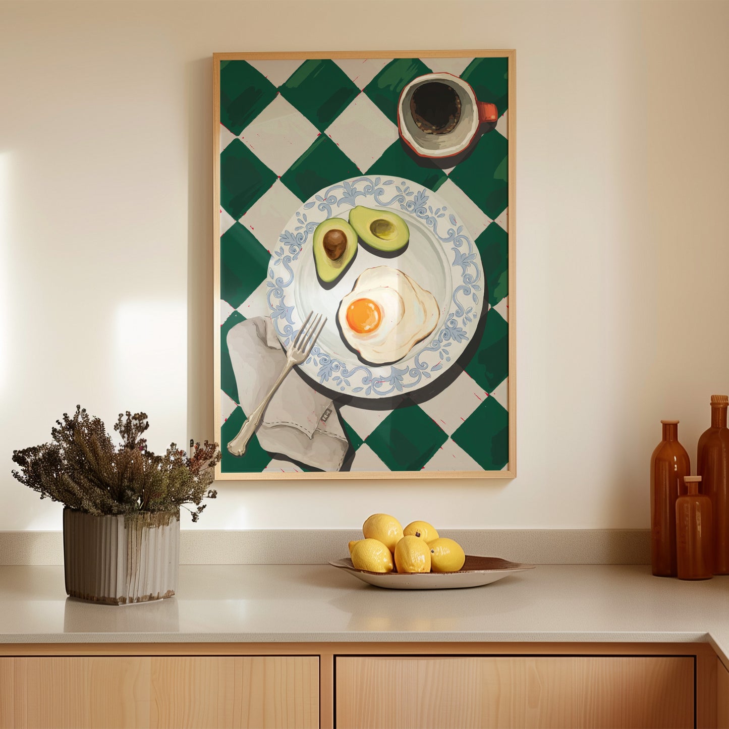 Eggs and Avocado Breakfast Poster