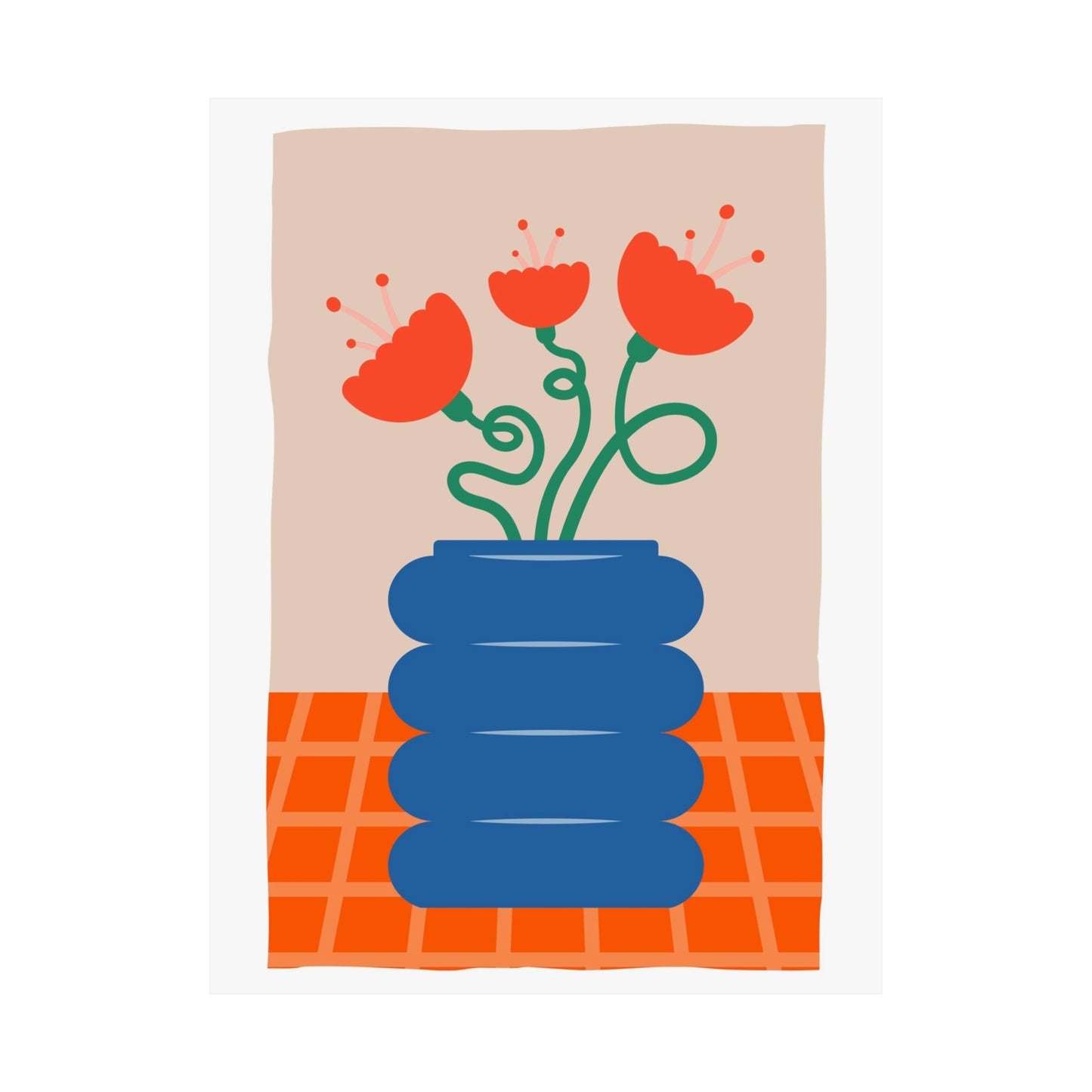 Colorful Orange Funky Poster