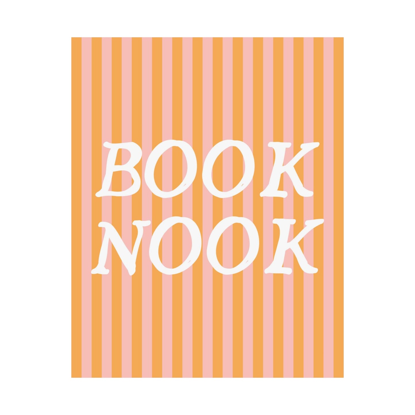 Book Nook Stripped Poster