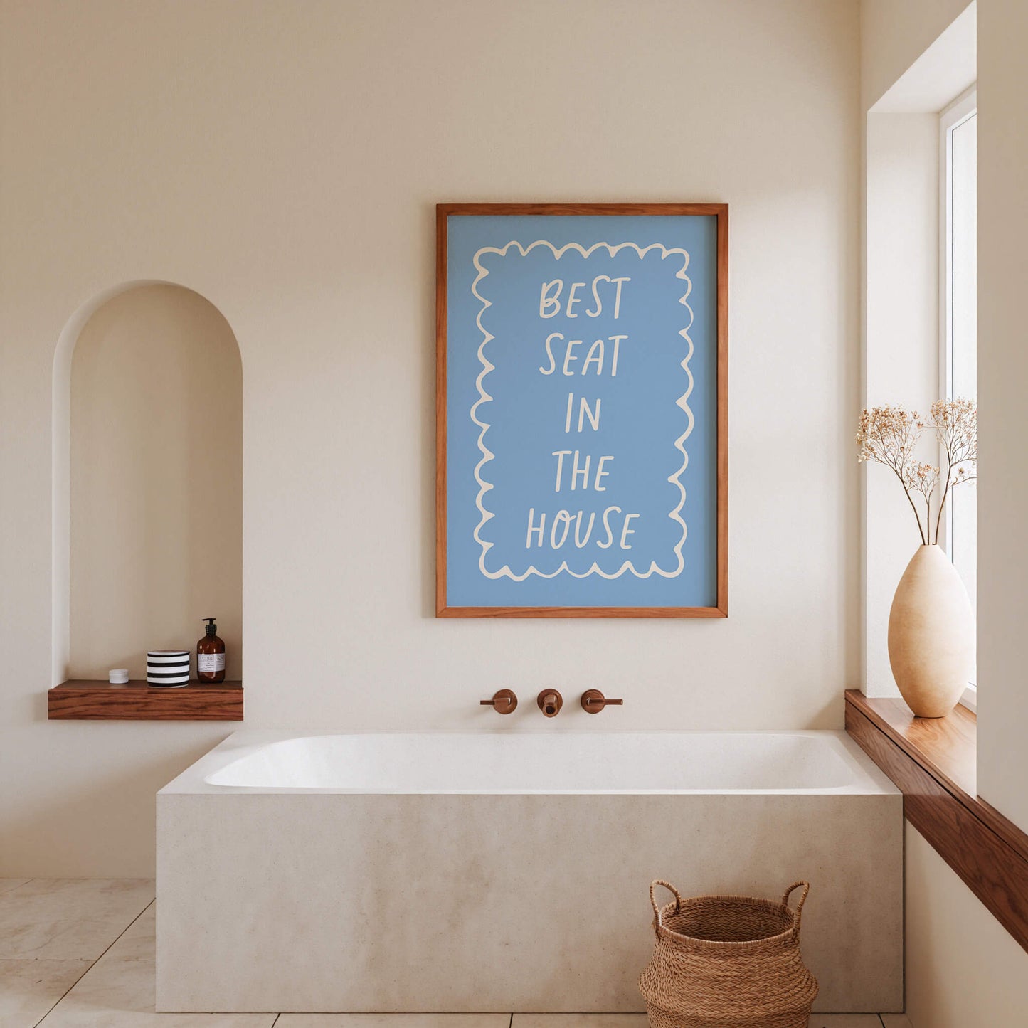 Best Seat In The House Blue Poster
