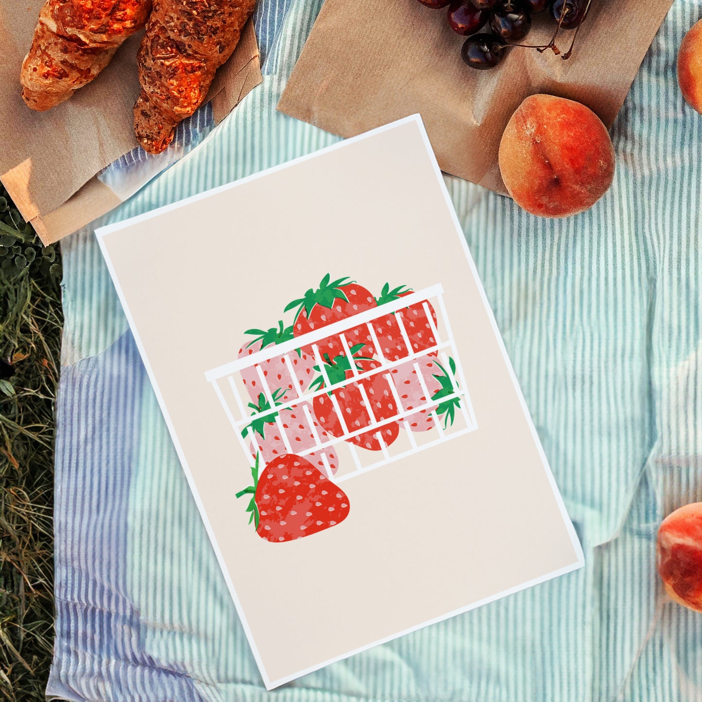 Strawberry Basket Kitchen Poster