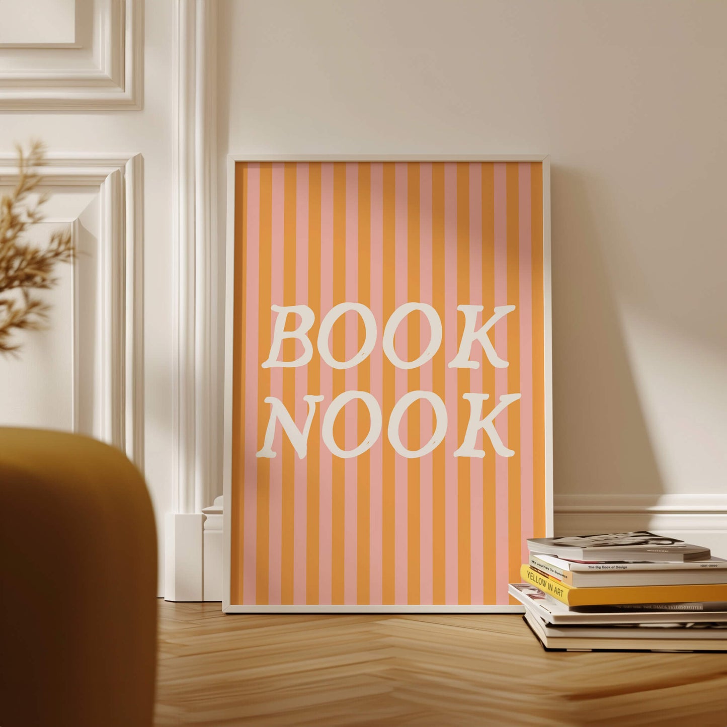 Book Nook Stripped Poster
