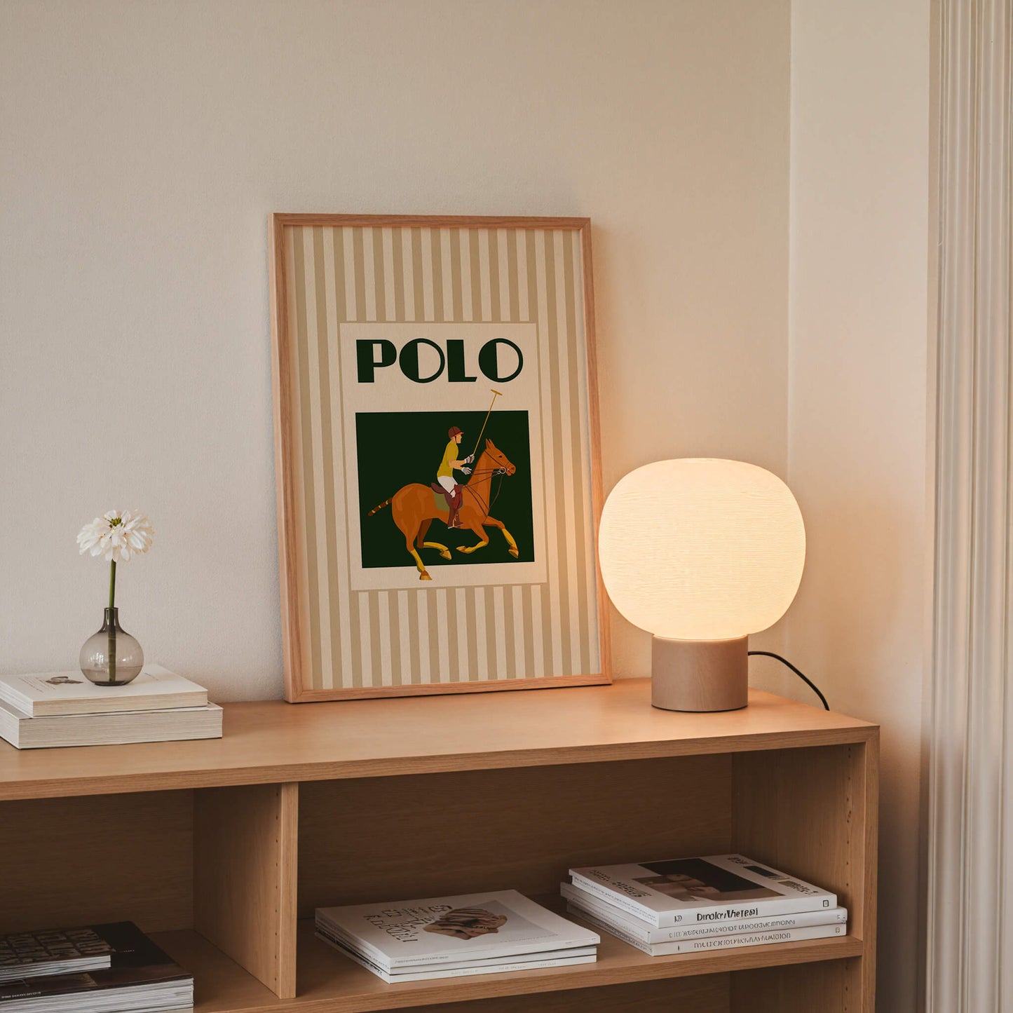 Vintage Polo Match Illustration Poster