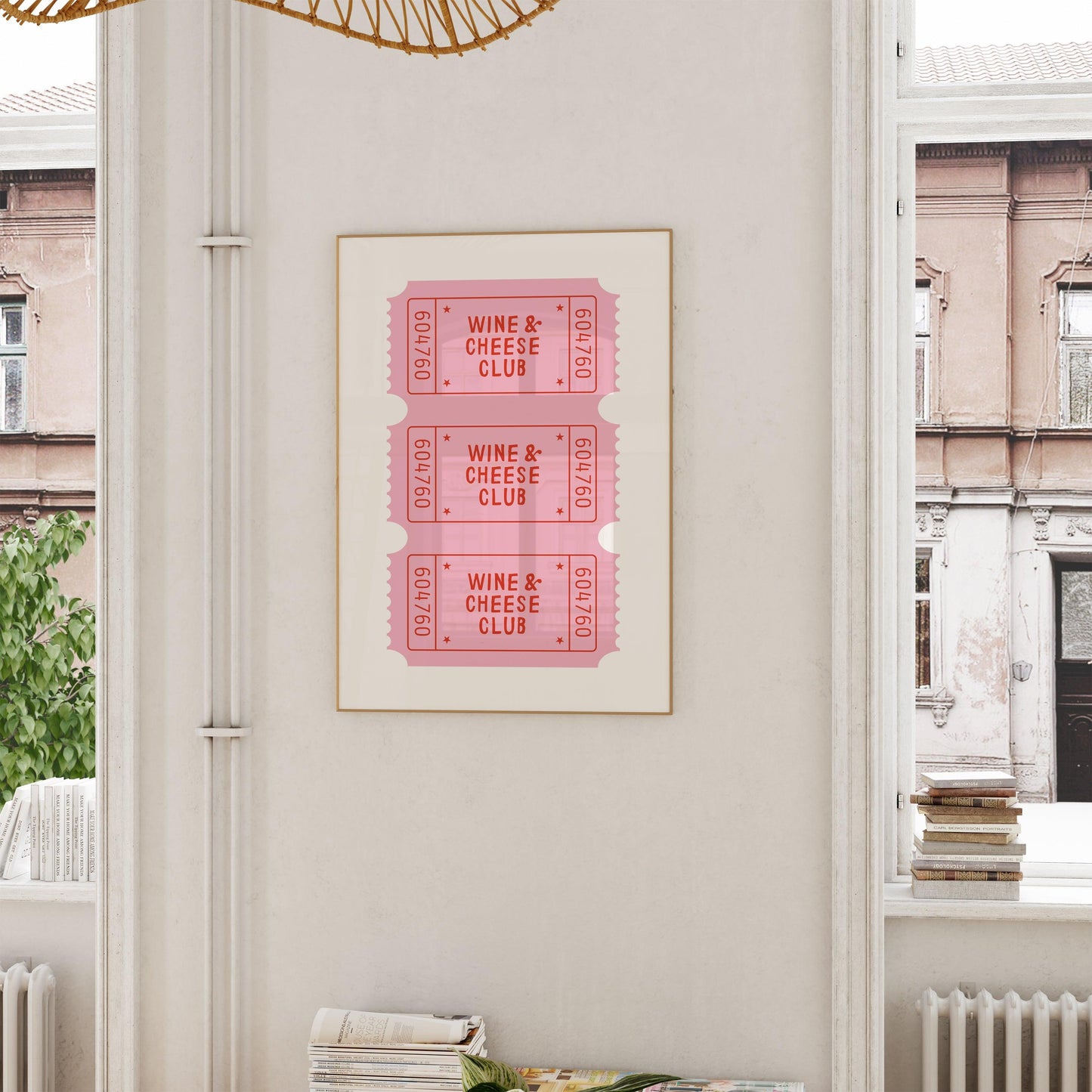 Wine & Cheese Club Ticket Poster