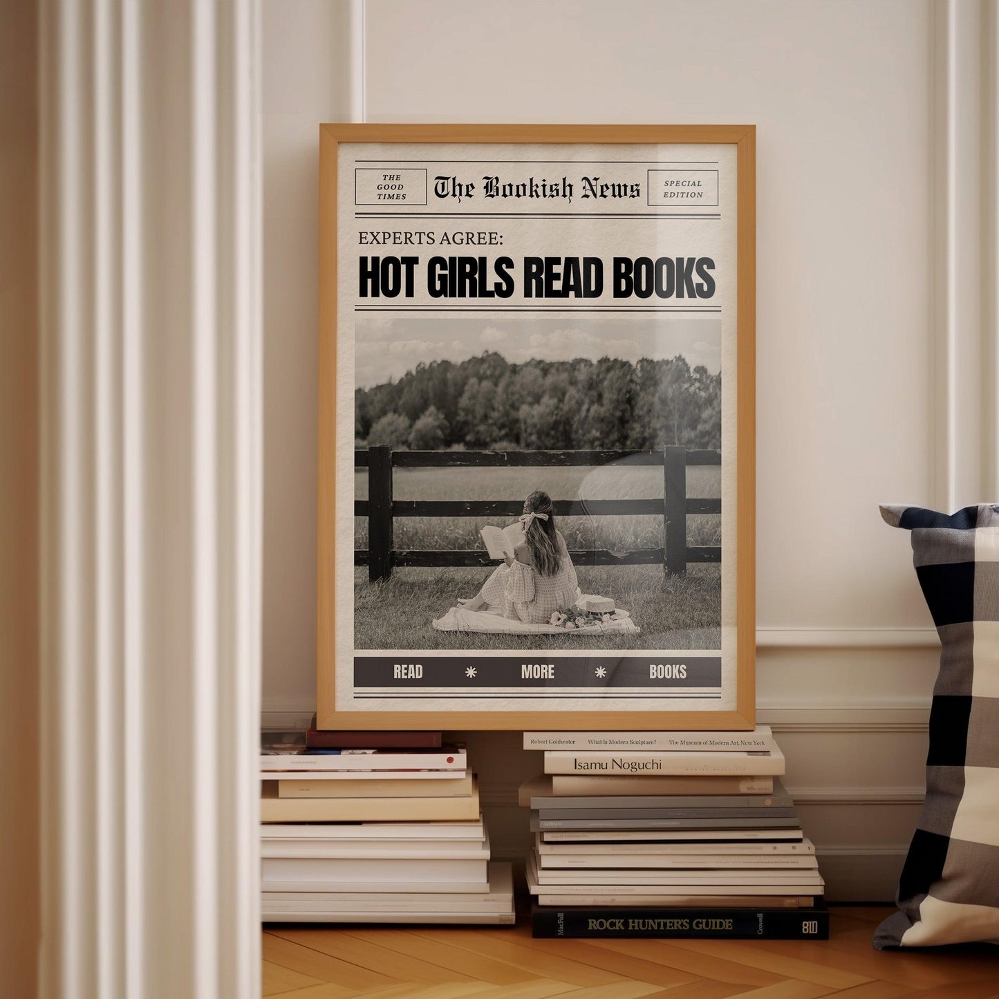 Hot Girls Read Books Newspaper Poster
