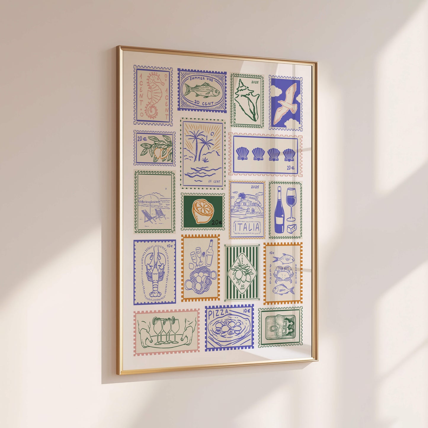 Coastal Stamps Poster