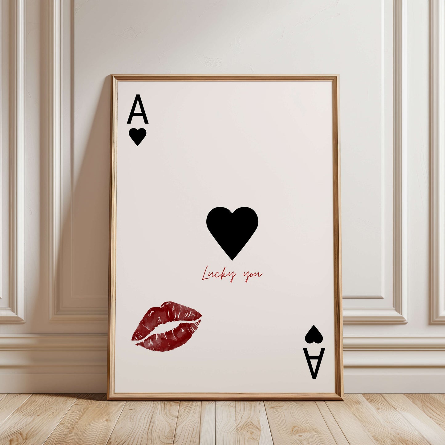 Lucky You Lipstick Kiss Poster
