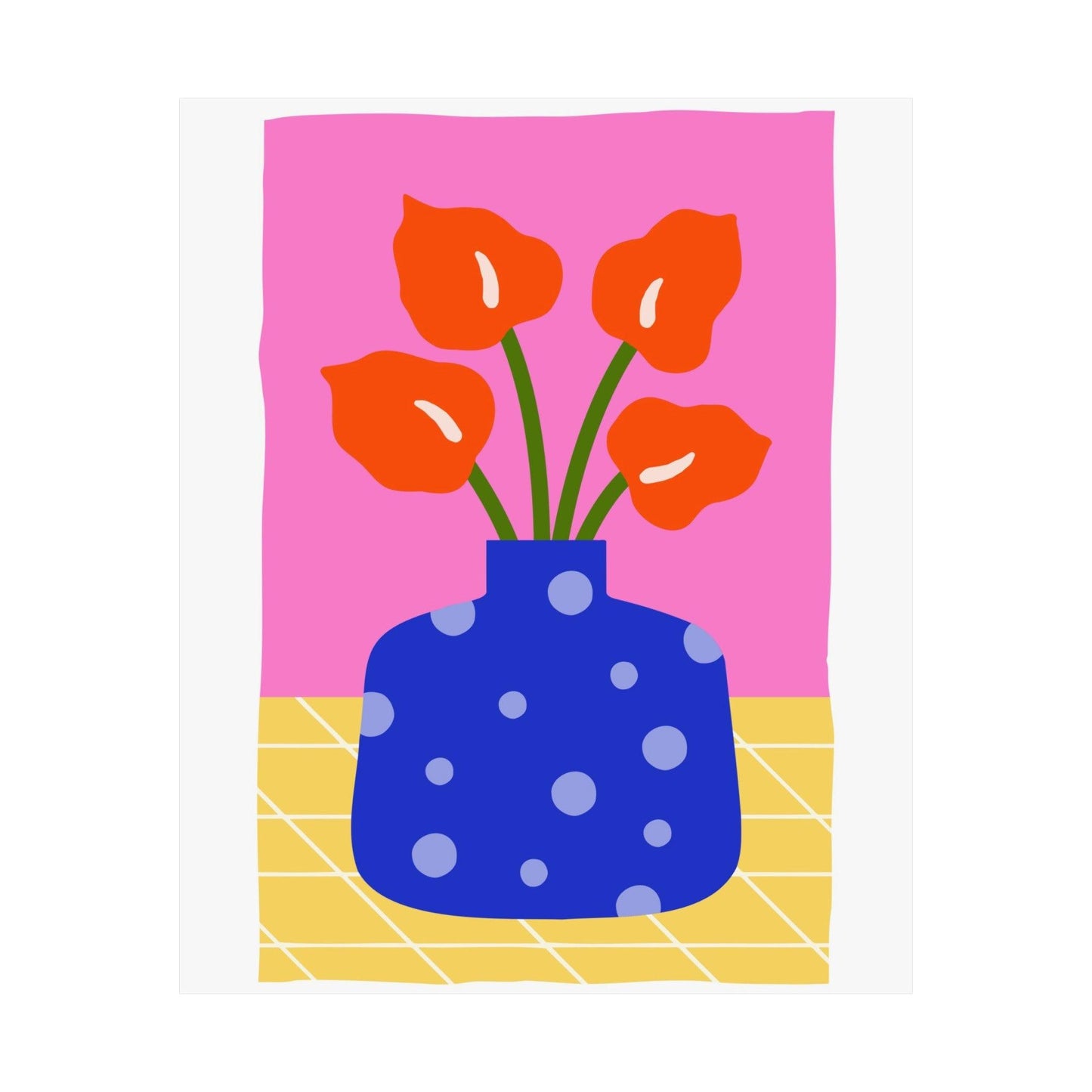Colorful Funky Flower Poster