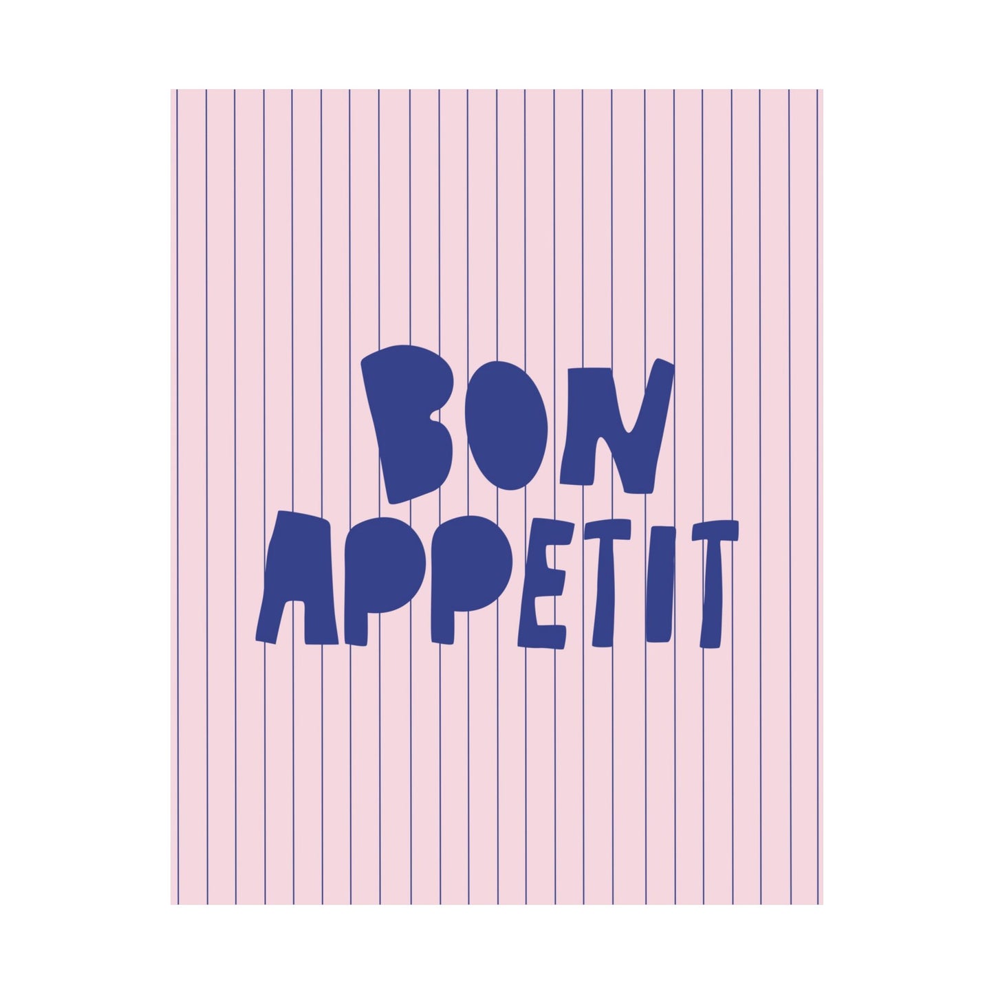 Bon Appetit Striped Poster