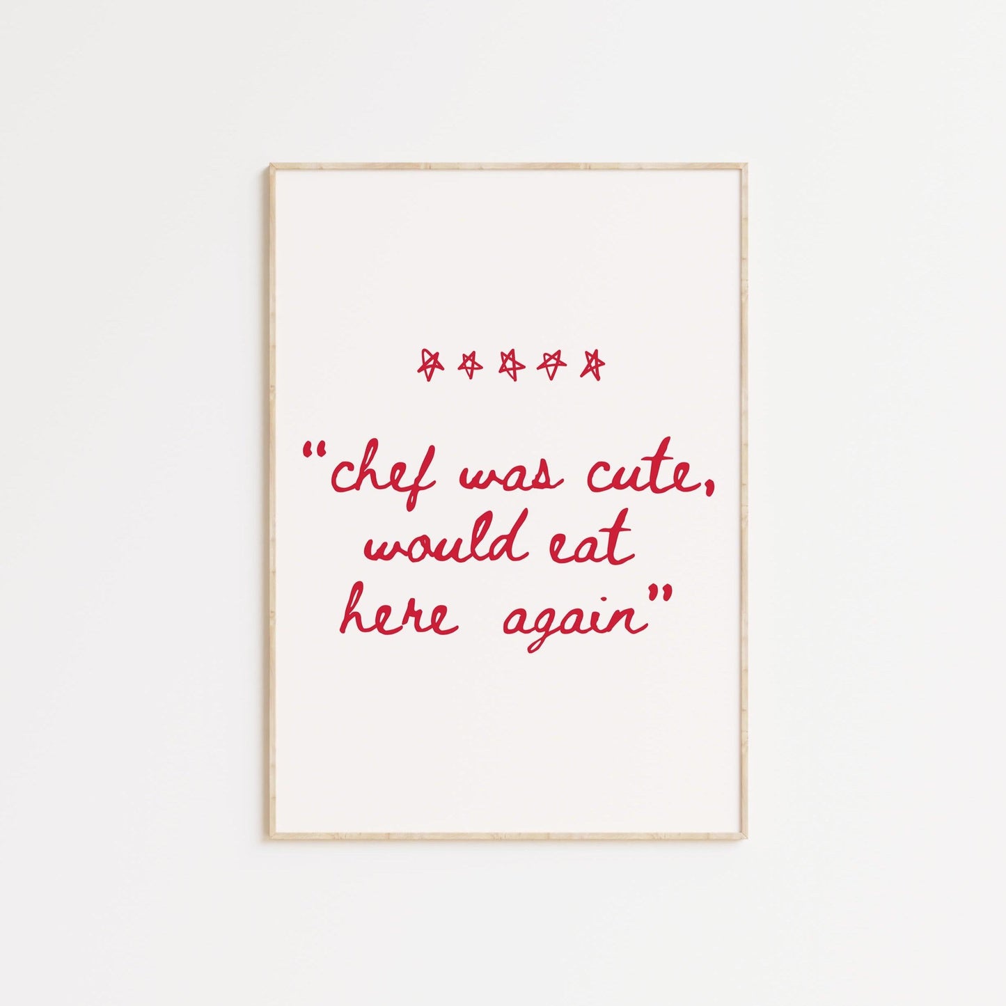 Chef Was Cute, Would Eat Here Again Poster