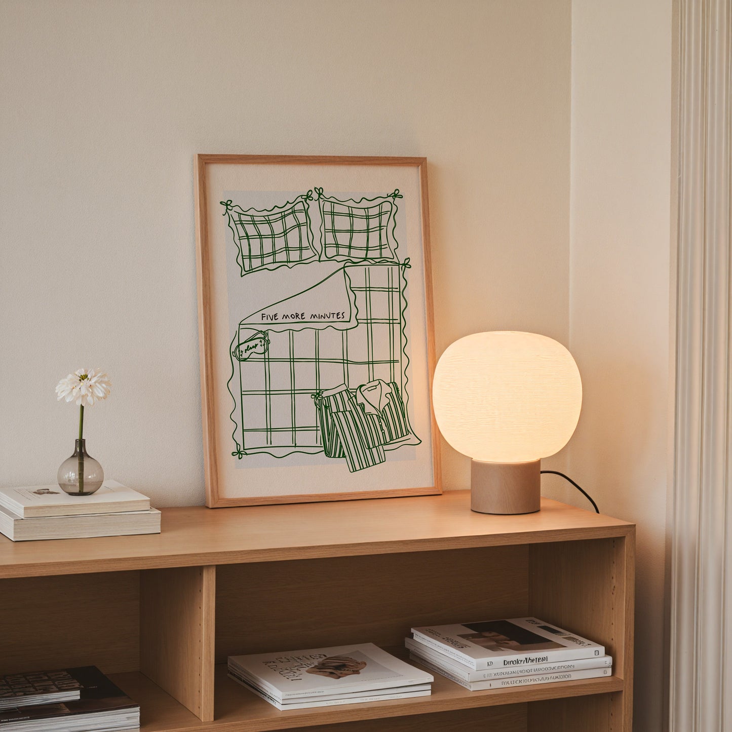 5 More Minutes Blue Bedroom Poster