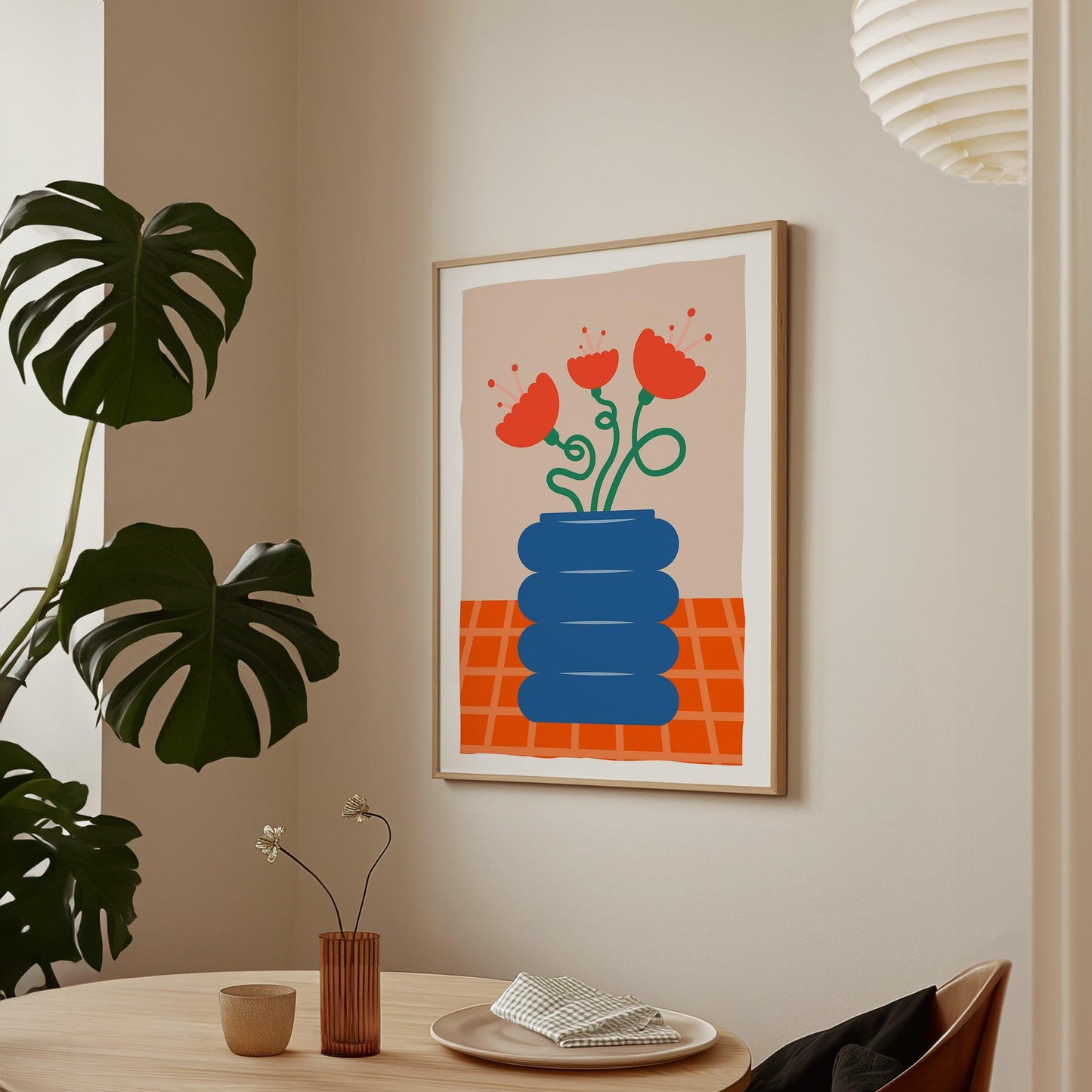 Colorful Orange Funky Poster
