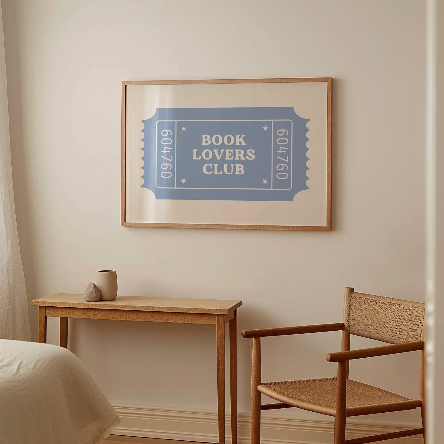 Book Lovers Club Blue Poster