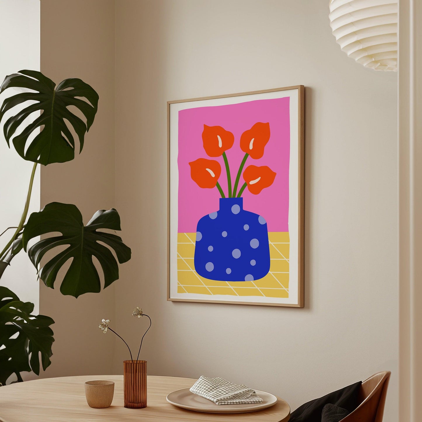 Colorful Funky Flower Poster