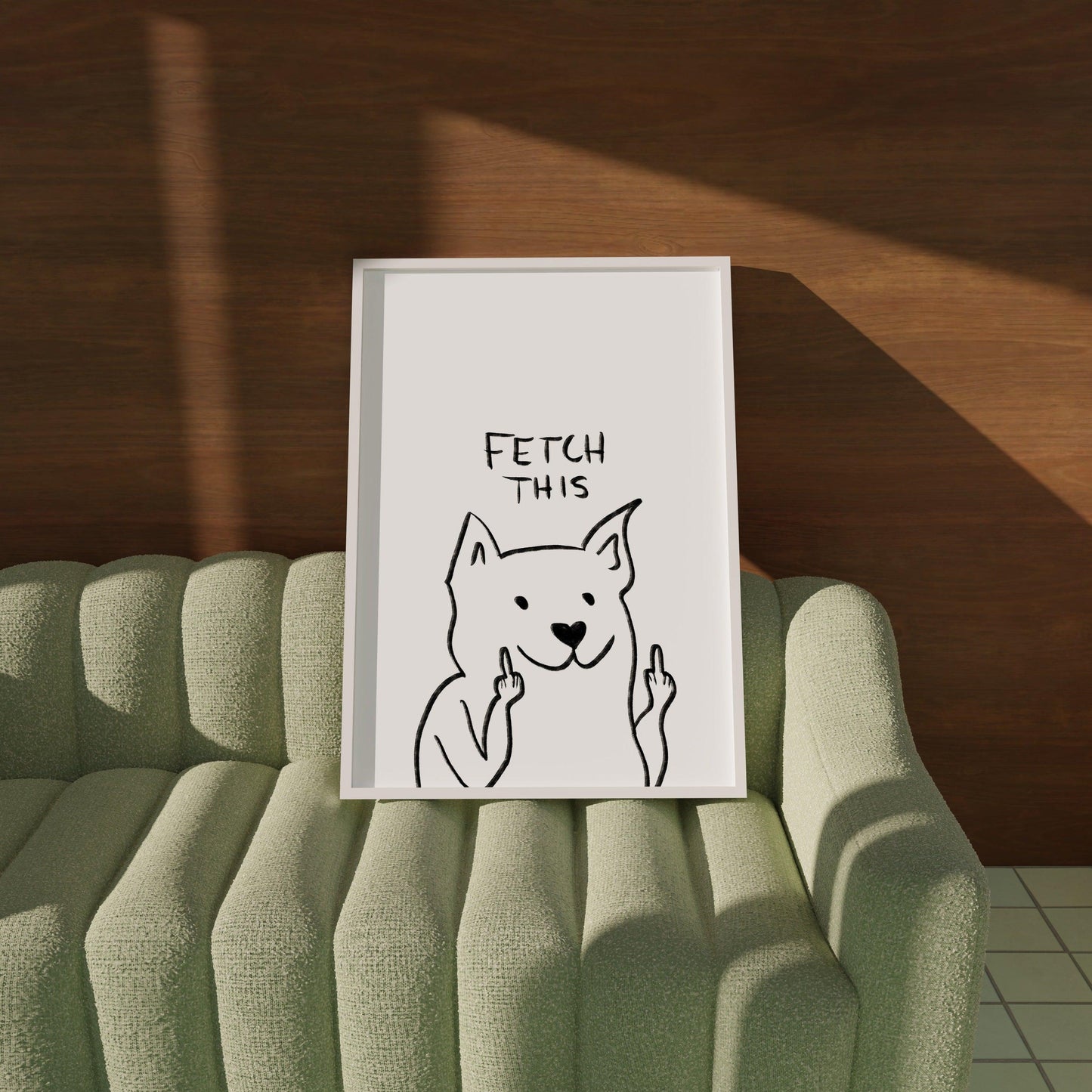 White Fetch This Poster