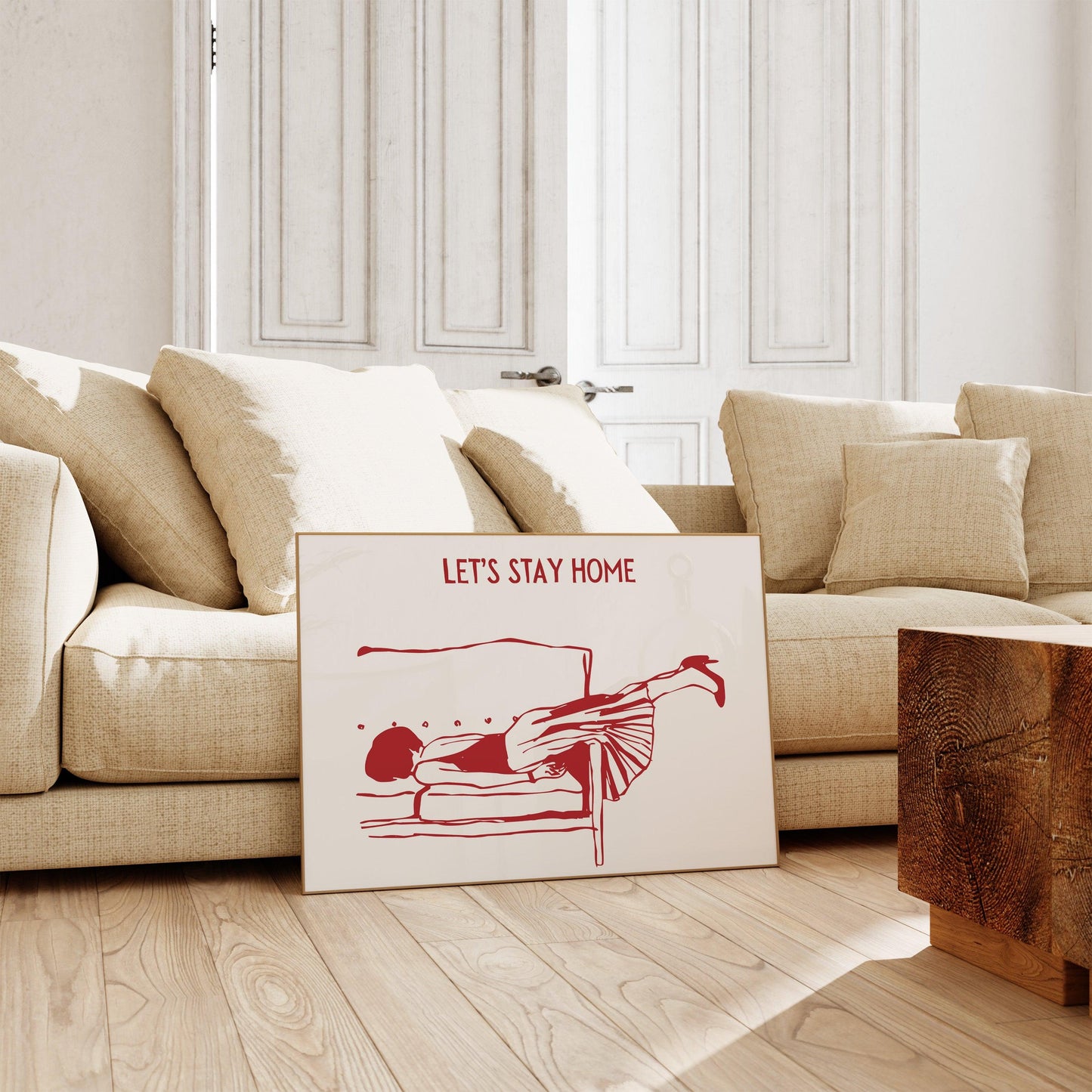 Let's Stay Home Homebody Horizontal Poster