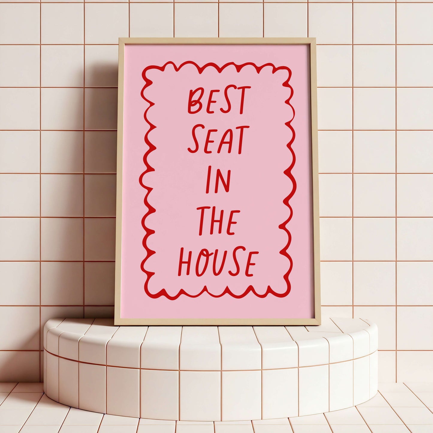 Best Seat In The House Pink Poster