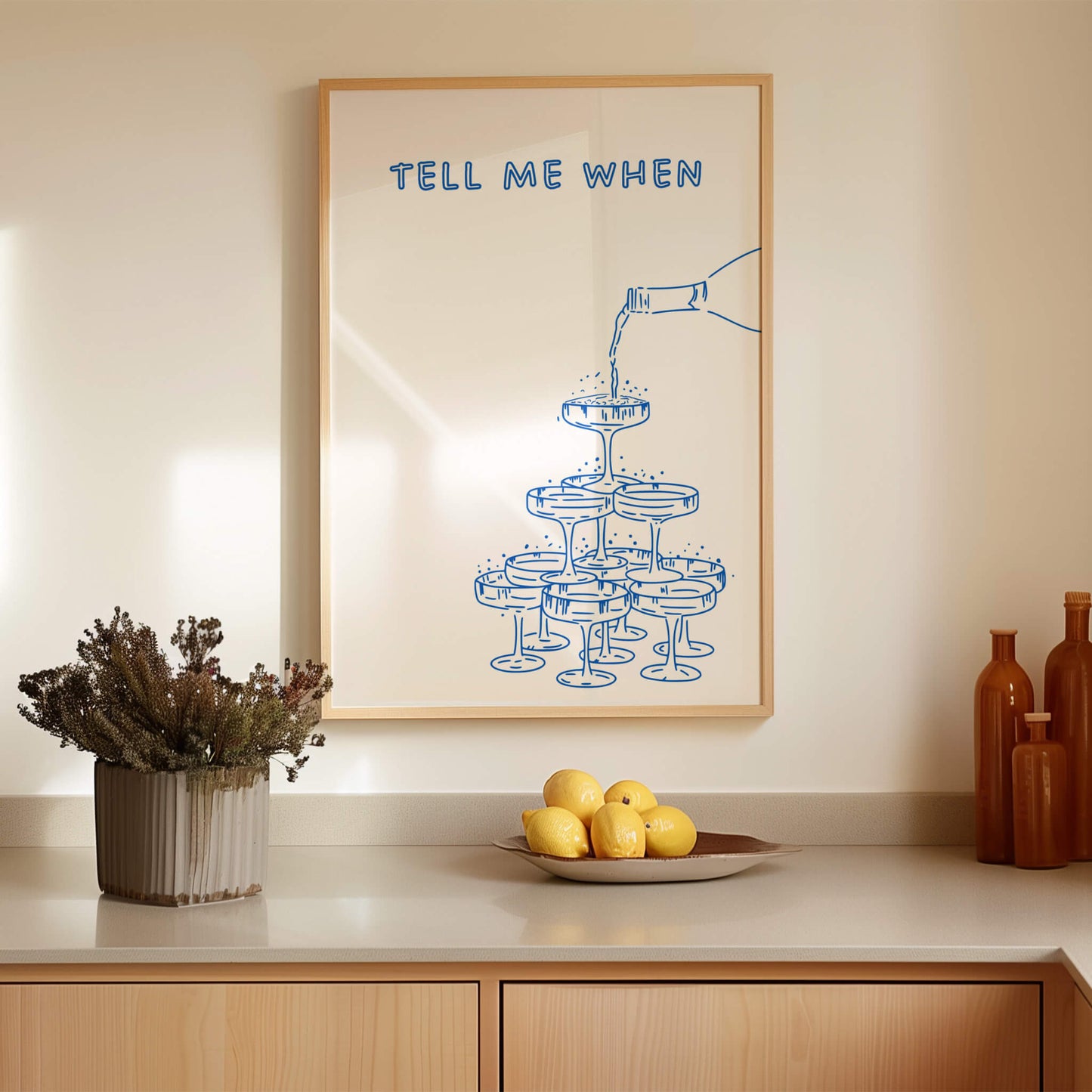 Tell Me When Champgne Poster