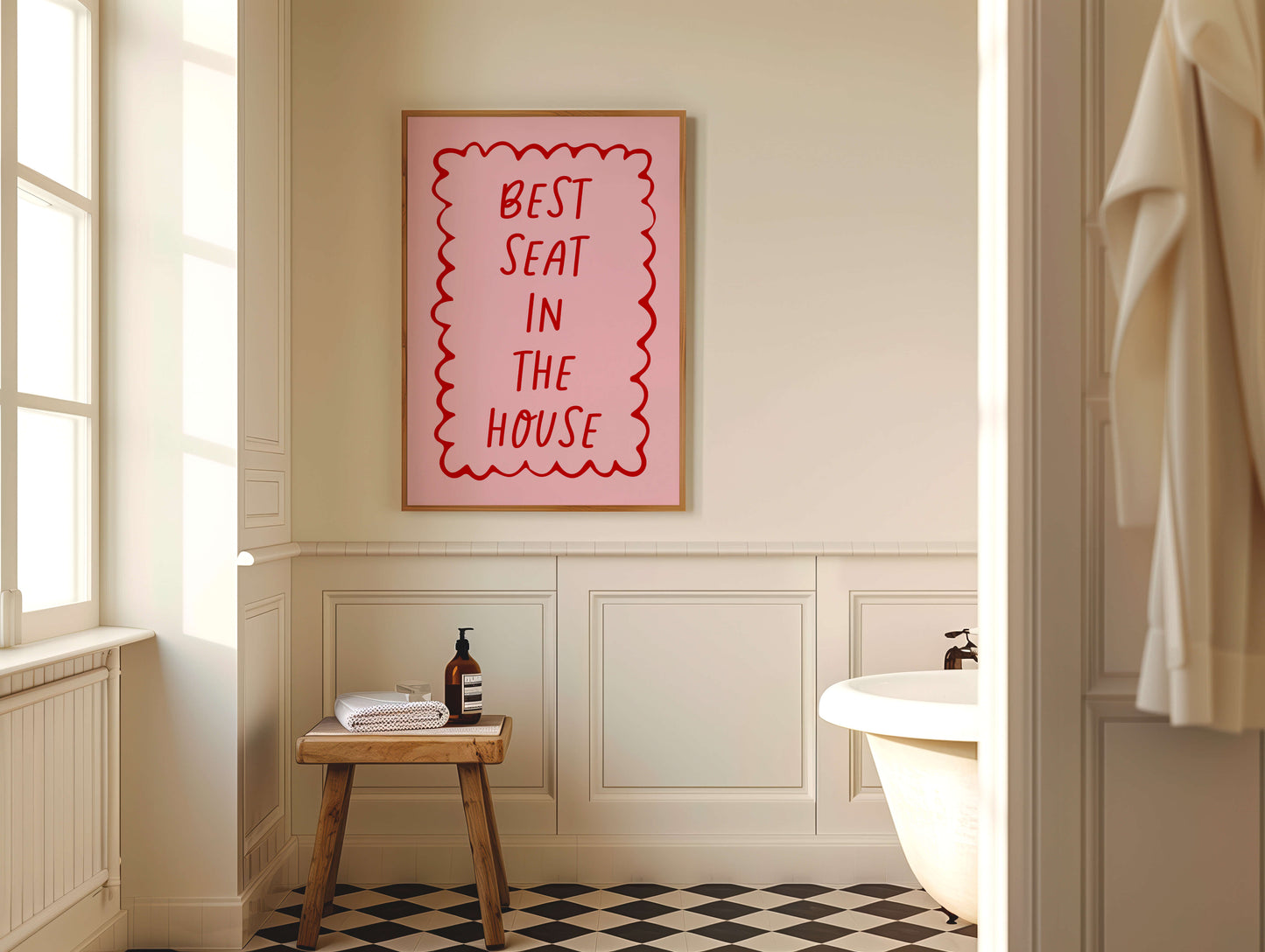 Best Seat In The House Pink Poster