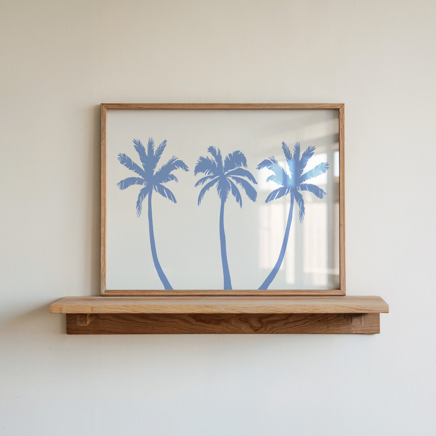 Palm Trees Blue Poster