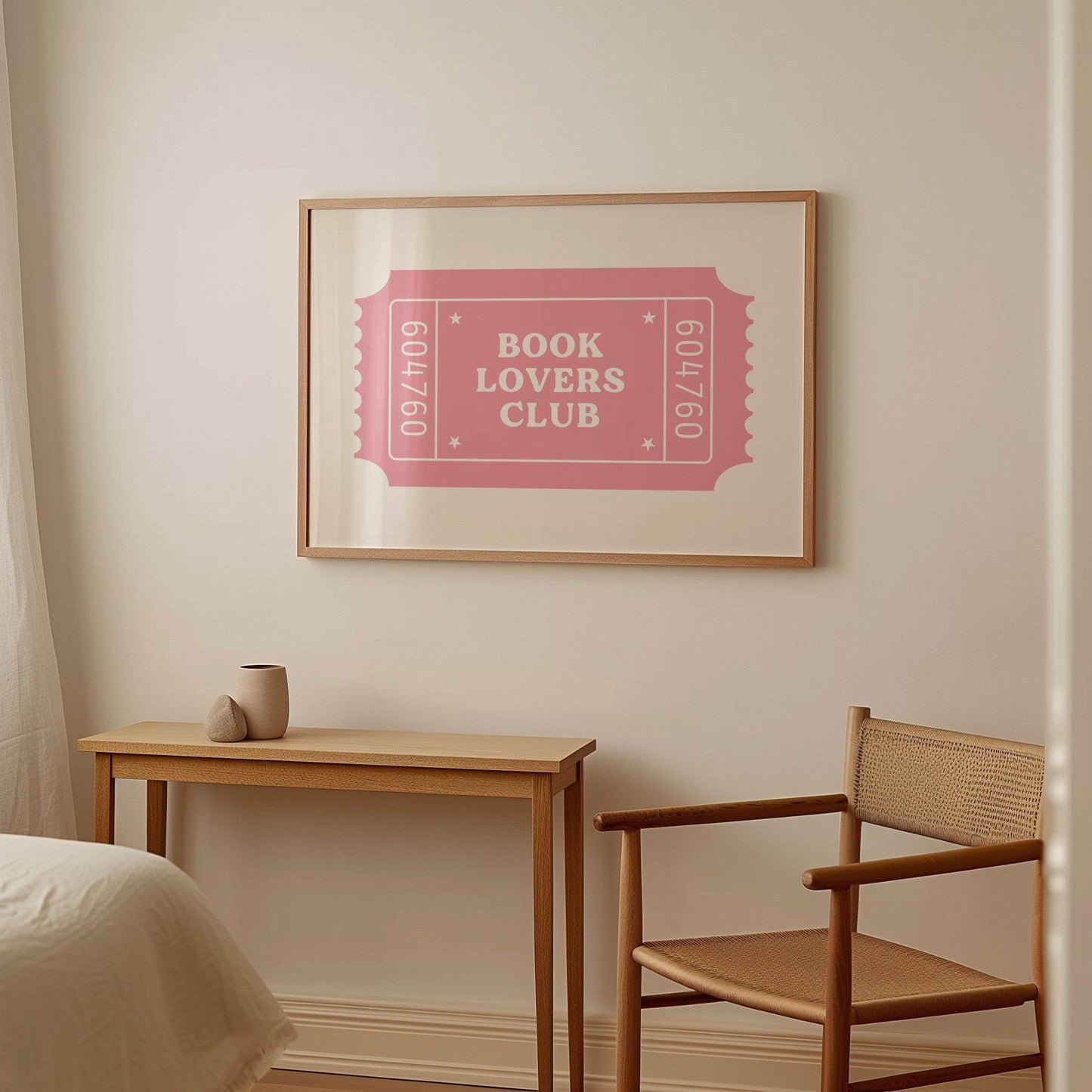 Book Lovers Club Pink Poster