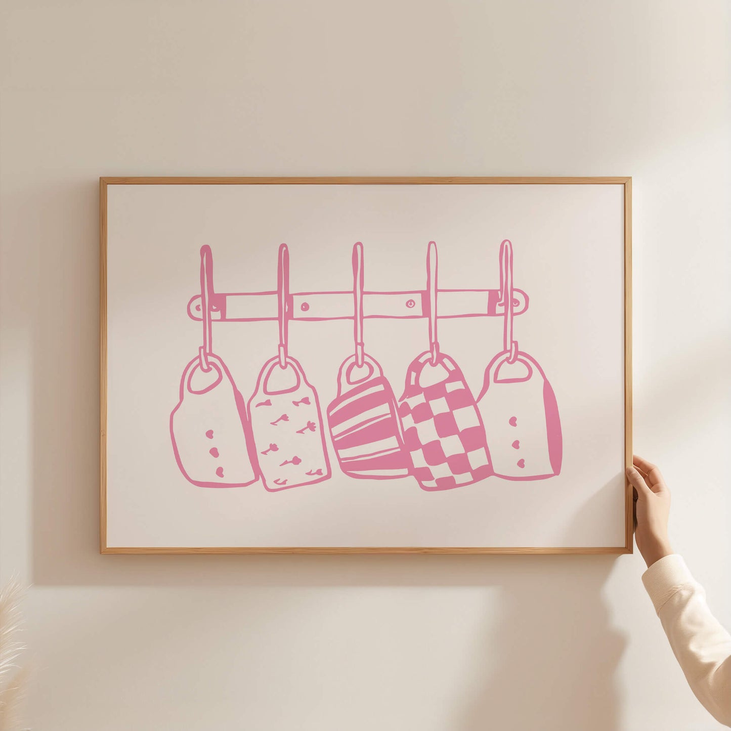 Kitchen Mugs Pink Horizontal Poster