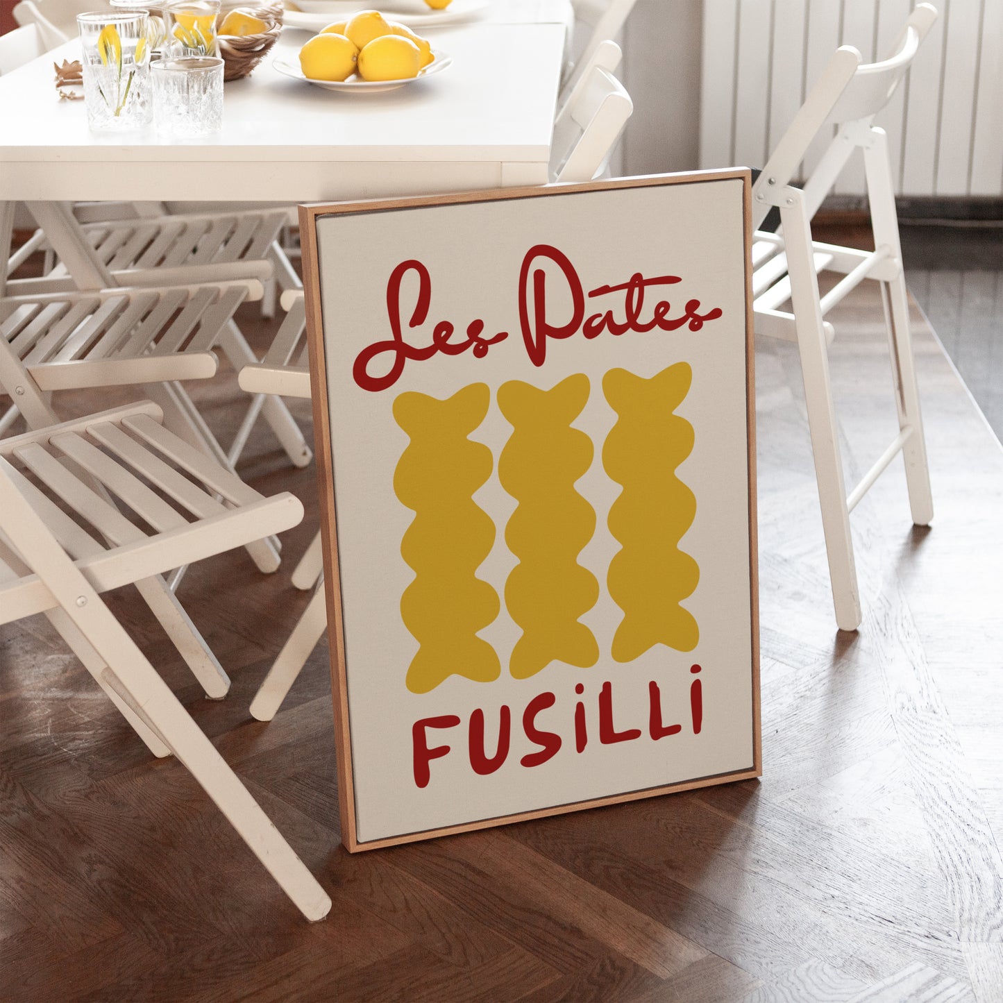 Fusilli Pasta Kitchen Poster