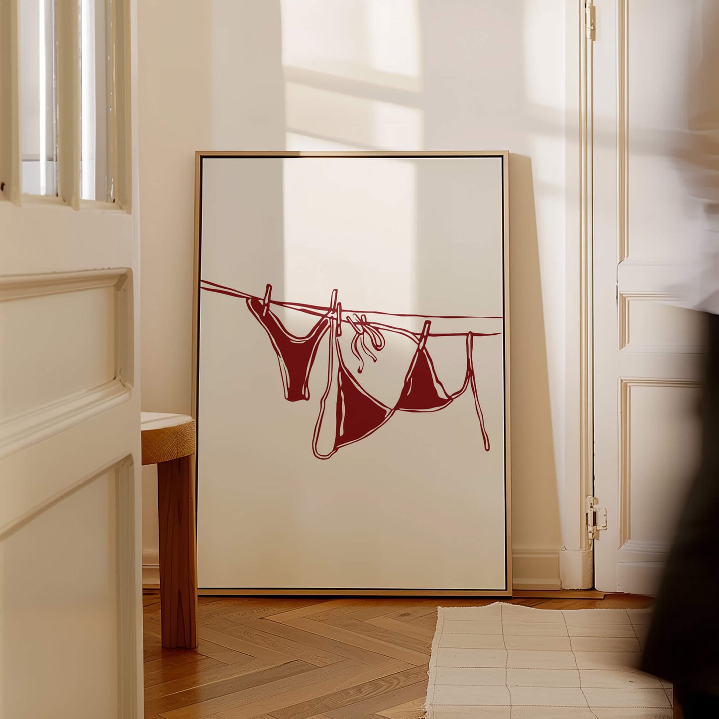 Red Bikini On Clothesline Poster