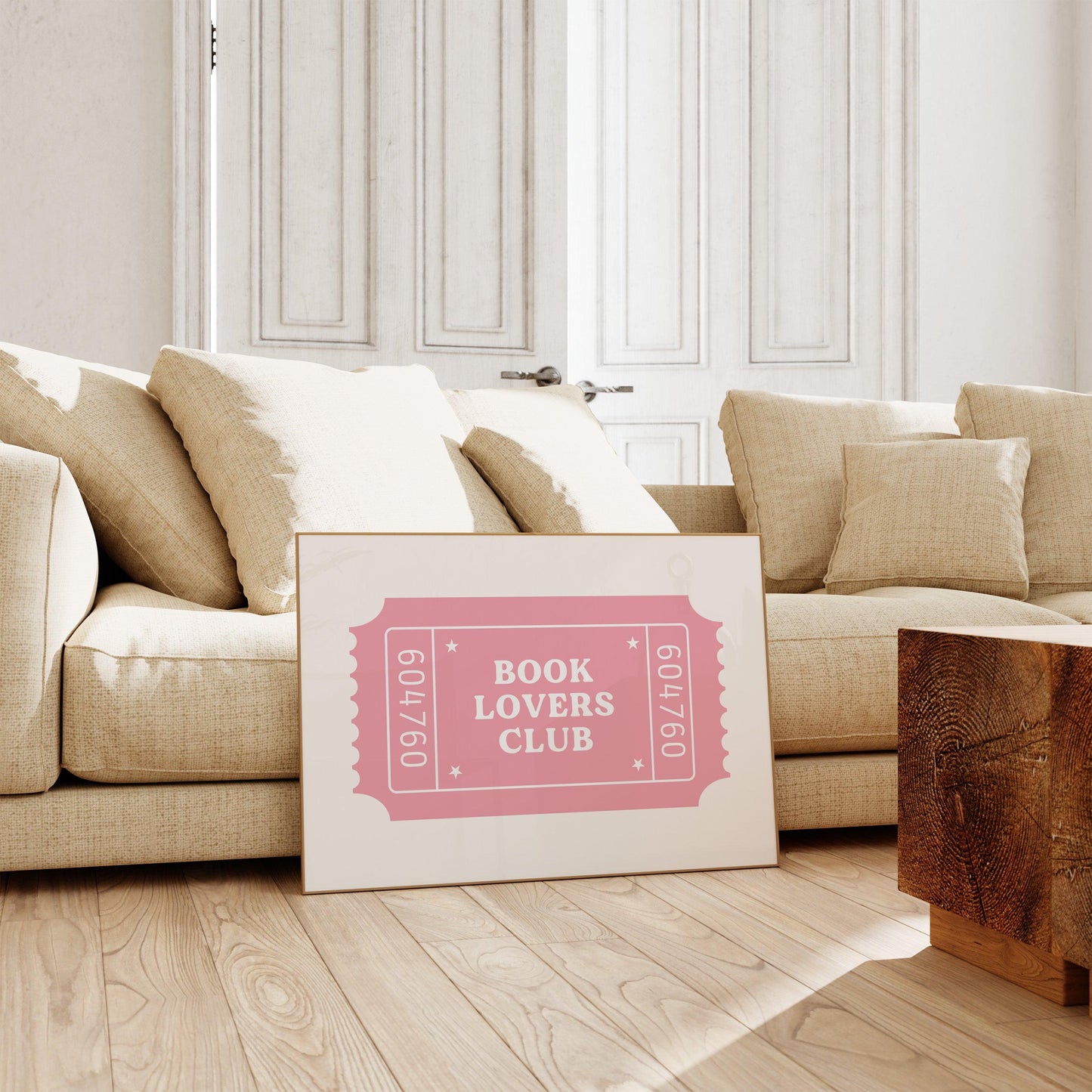 Book Lovers Club Pink Poster
