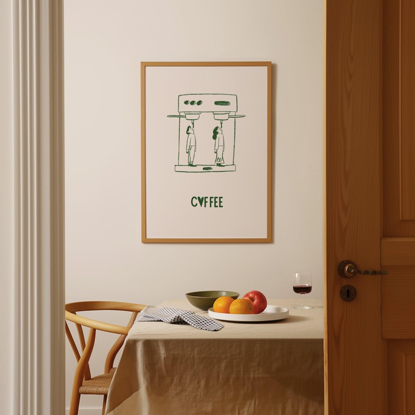 Coffee Lovers Green Poster