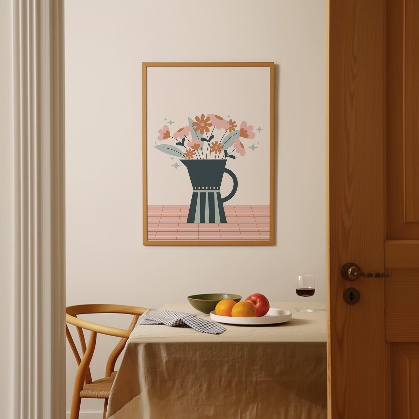 Coffee and Flowers Poster