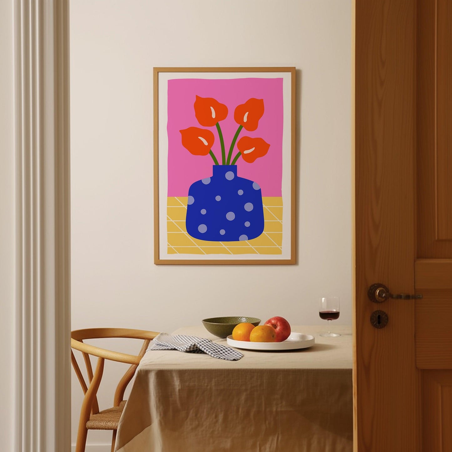 Colorful Funky Flower Poster