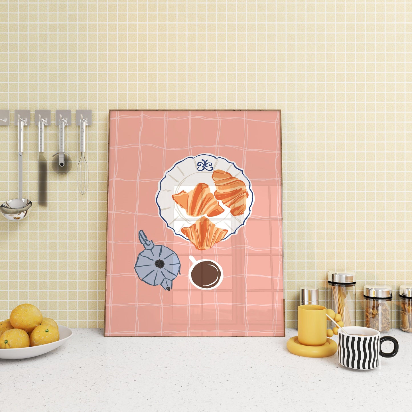 Coffee & Croissant Poster