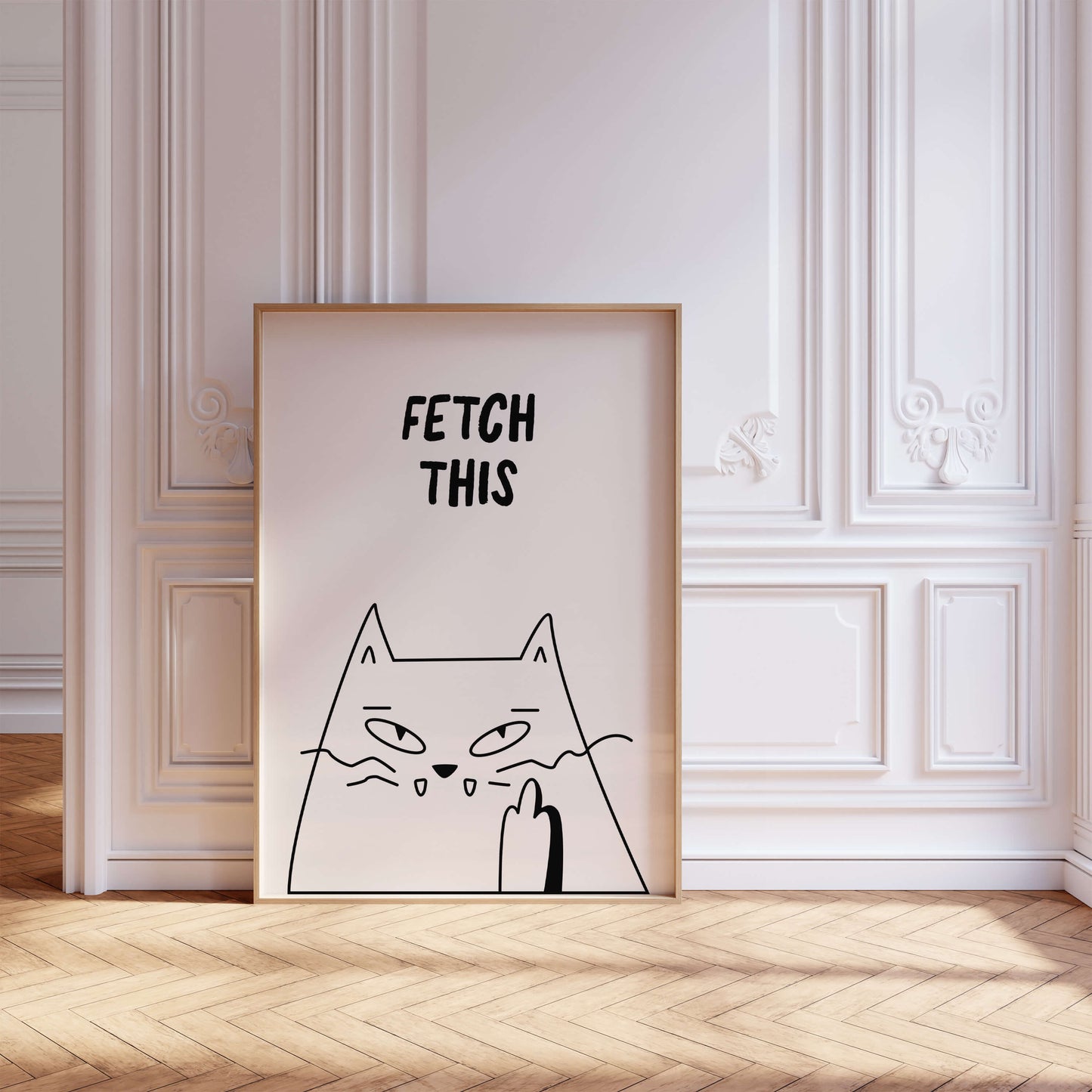 Fetch This Cat Poster