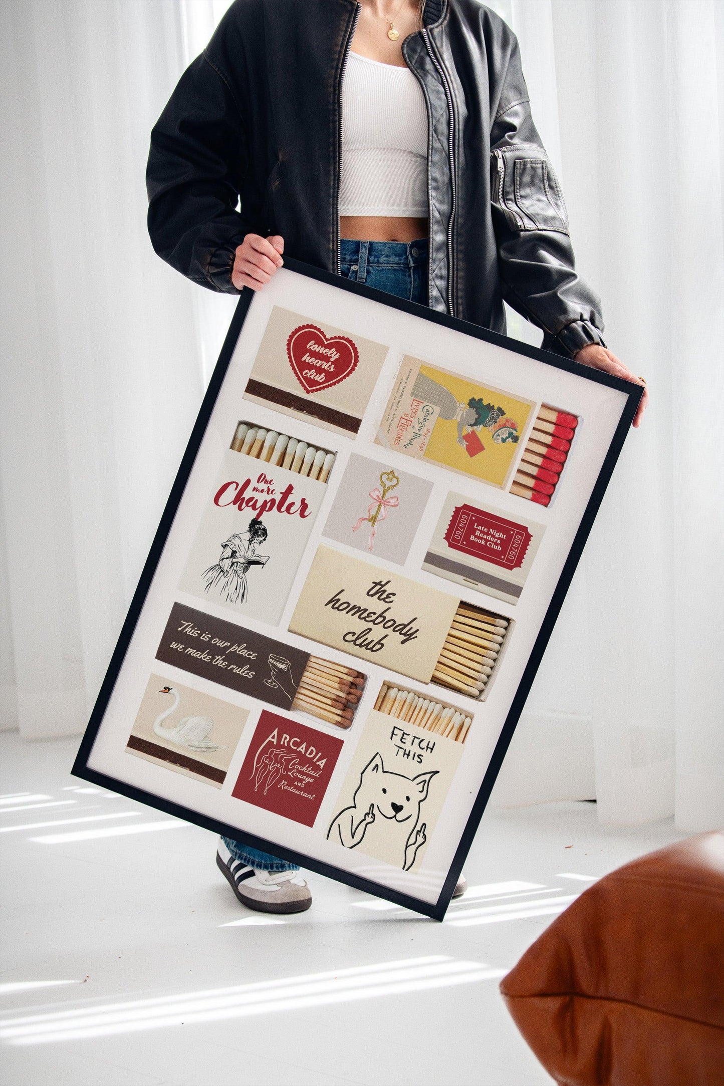 Bookish Retro Matchbox Poster